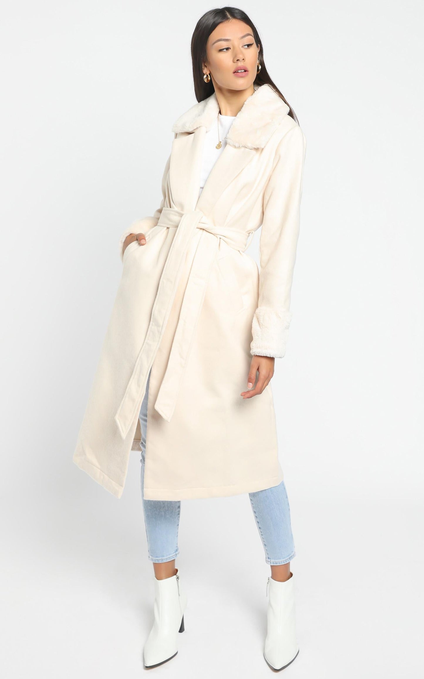 Manhattan Mornings Coat in Cream