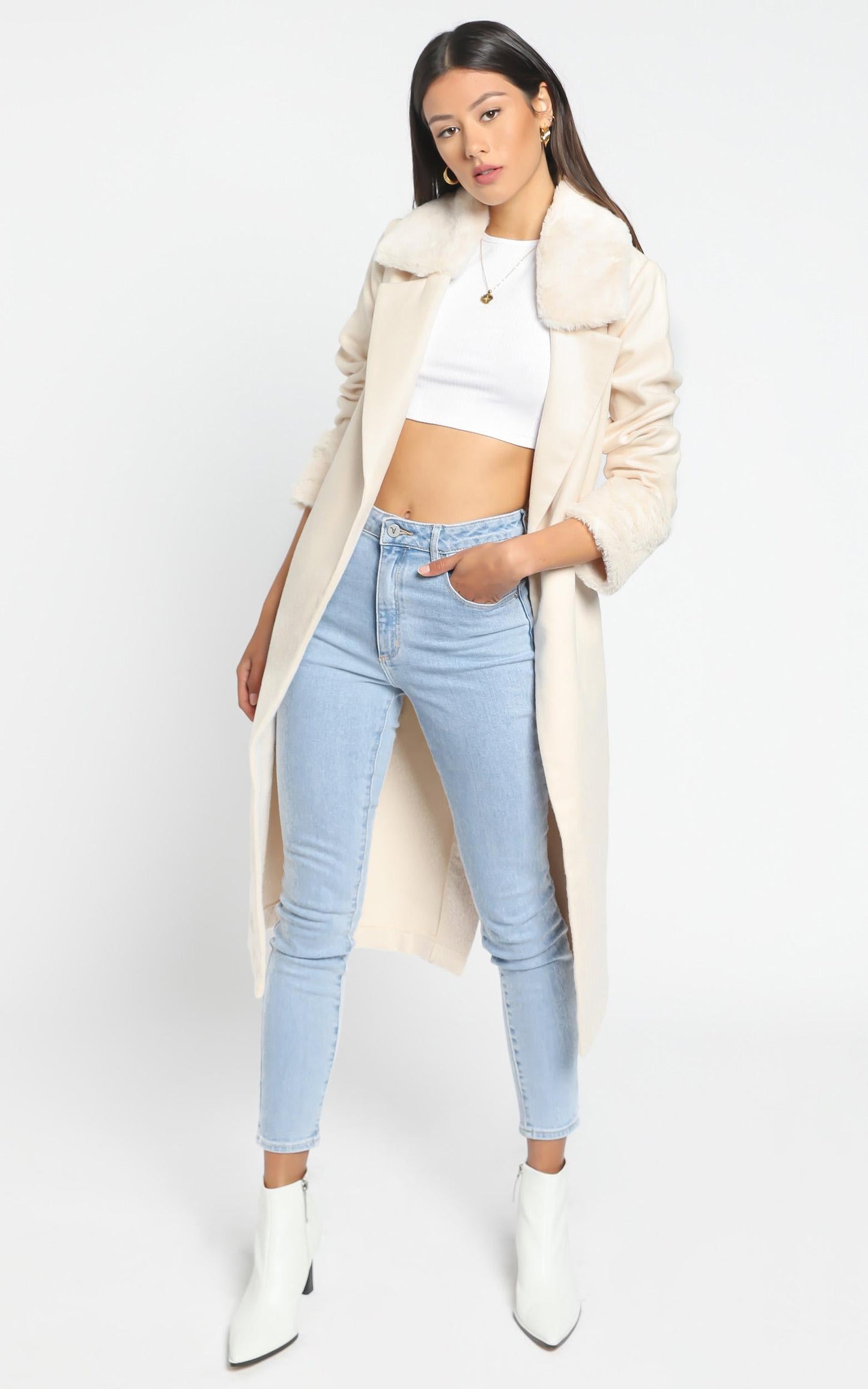 Manhattan Mornings Coat in Cream