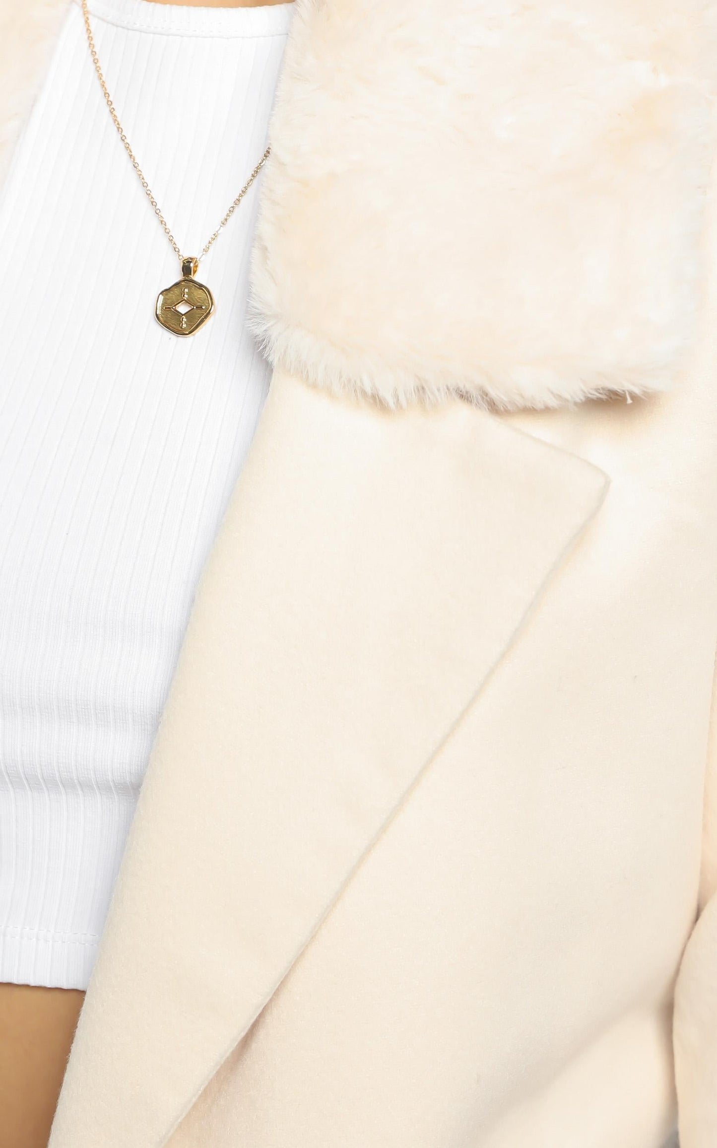 Manhattan Mornings Coat in Cream