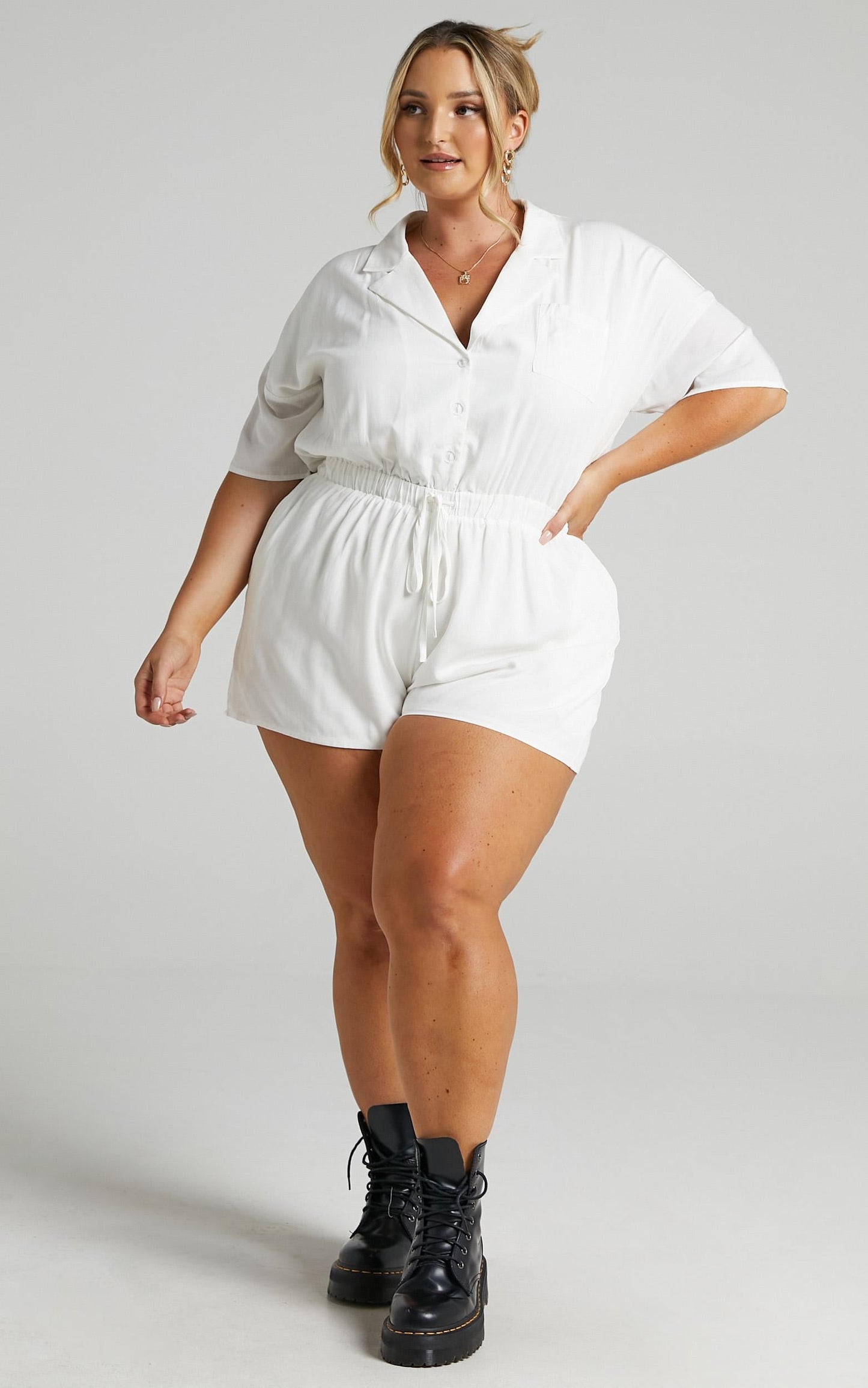 Calanthe Playsuit in White