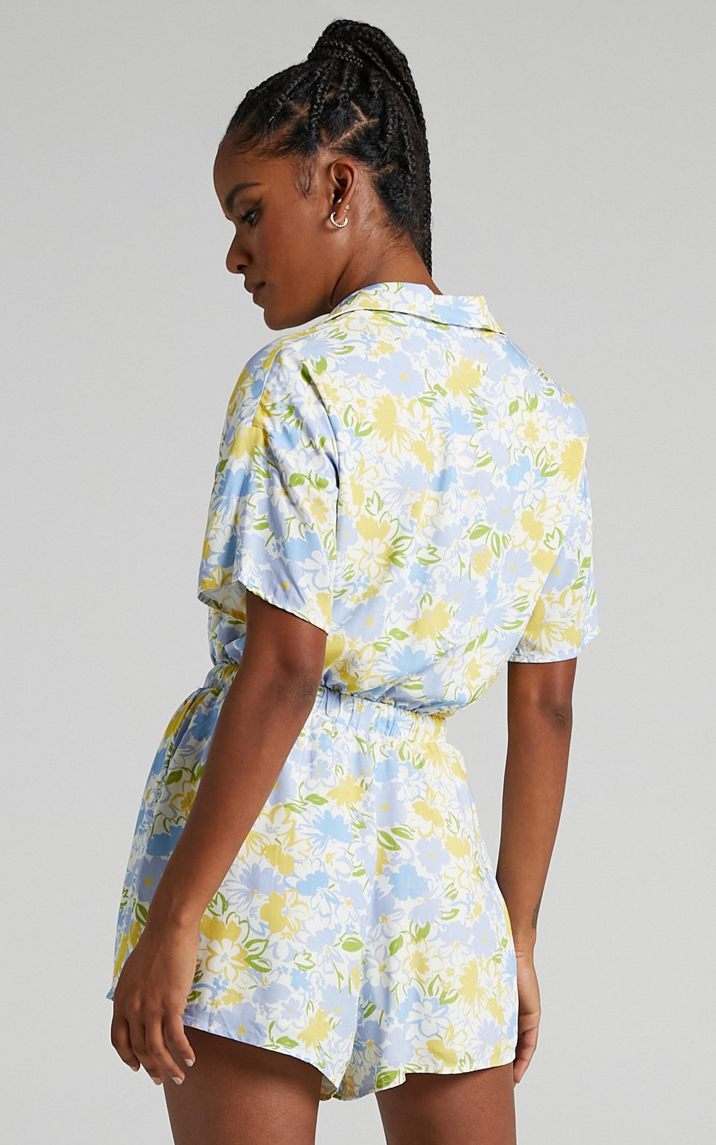 Calanthe Playsuit in Summer Petals