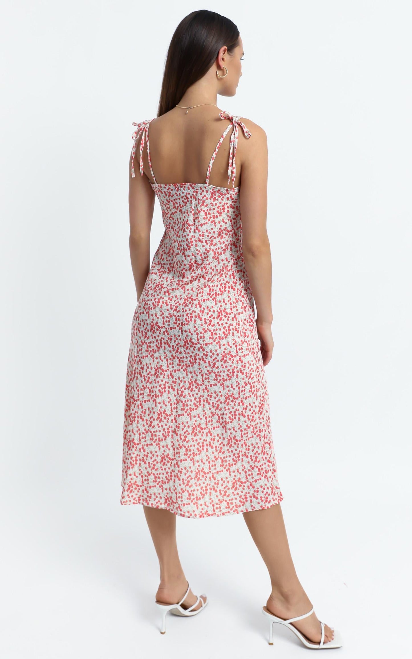 California Dress in Red Floral