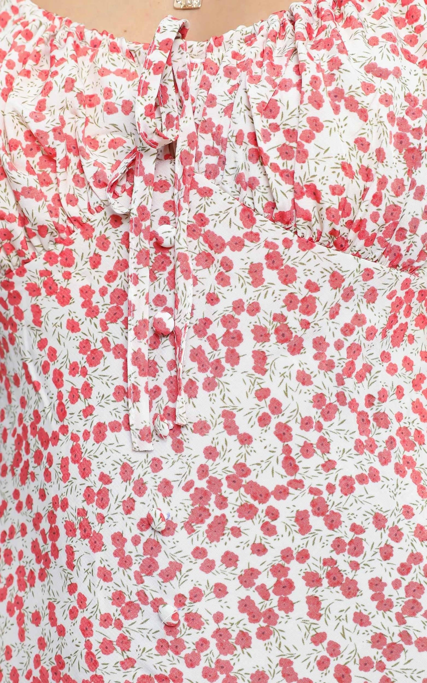 California Dress in Red Floral