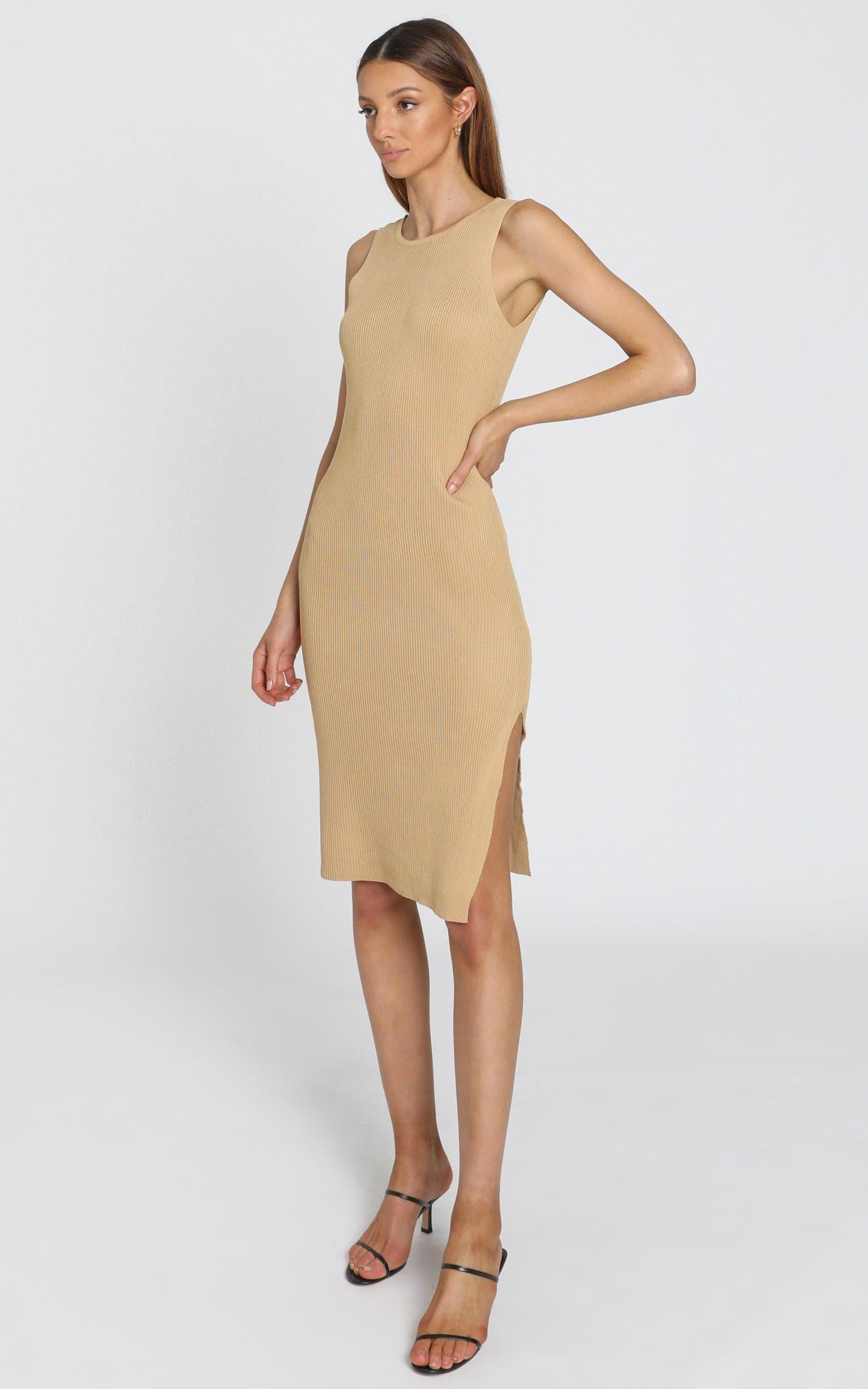 Callan Knit Dress in Mocha