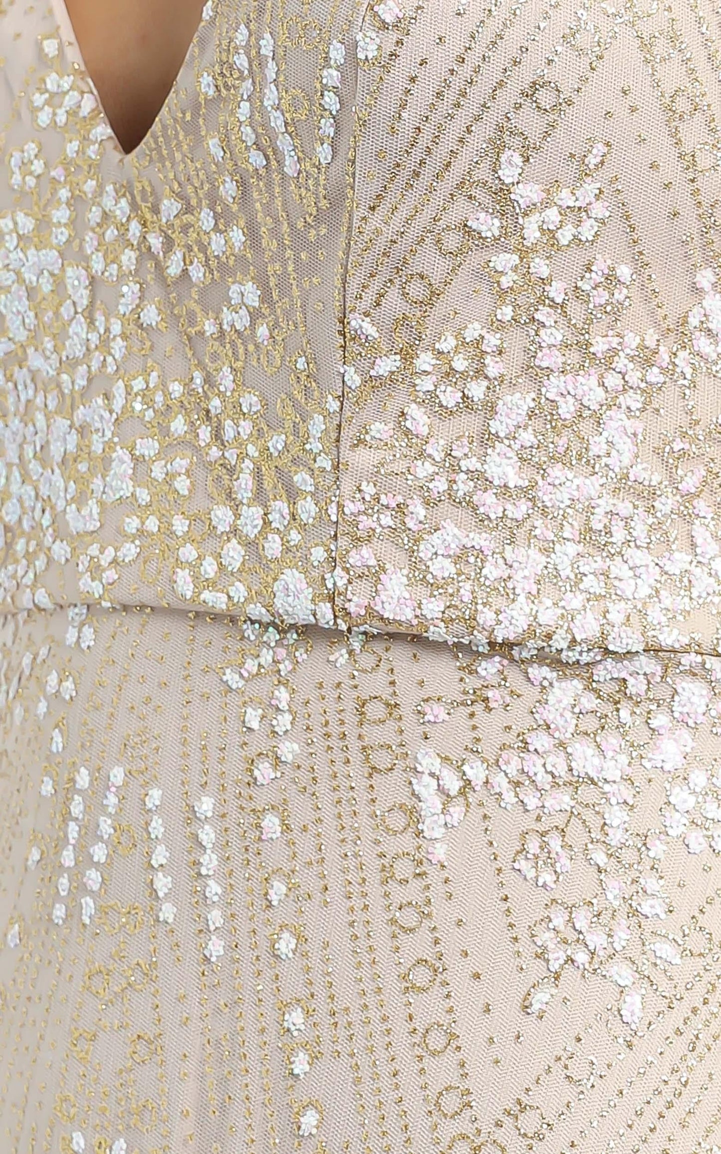 Called Out Dress In Gold Sparkle