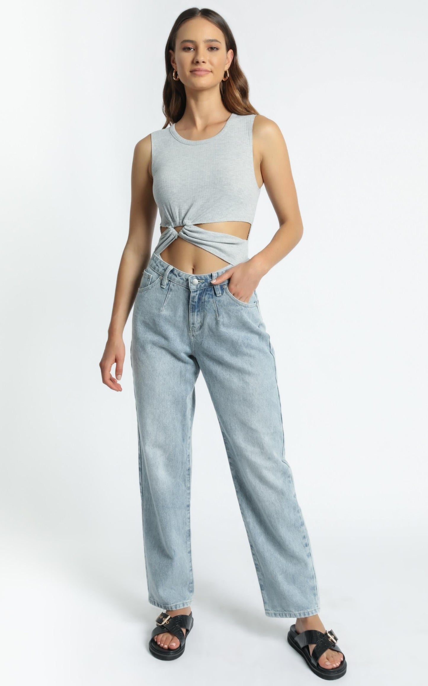 Twiin - Calling Bodysuit in Light Grey