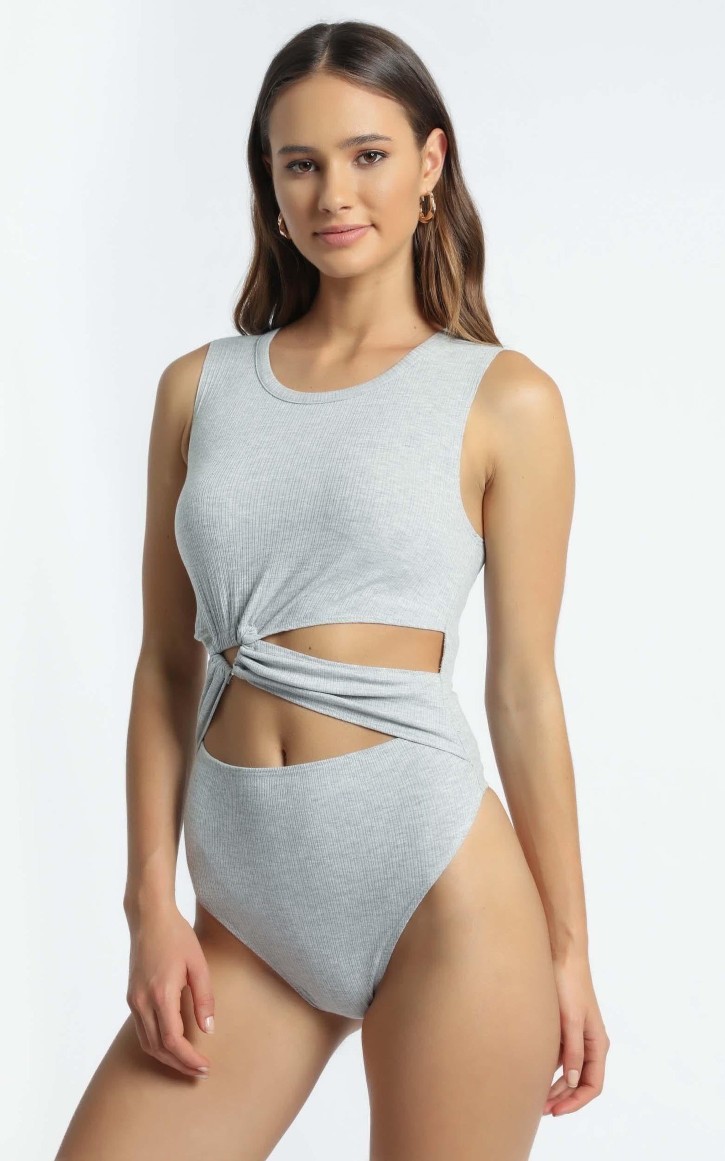 Twiin - Calling Bodysuit in Light Grey