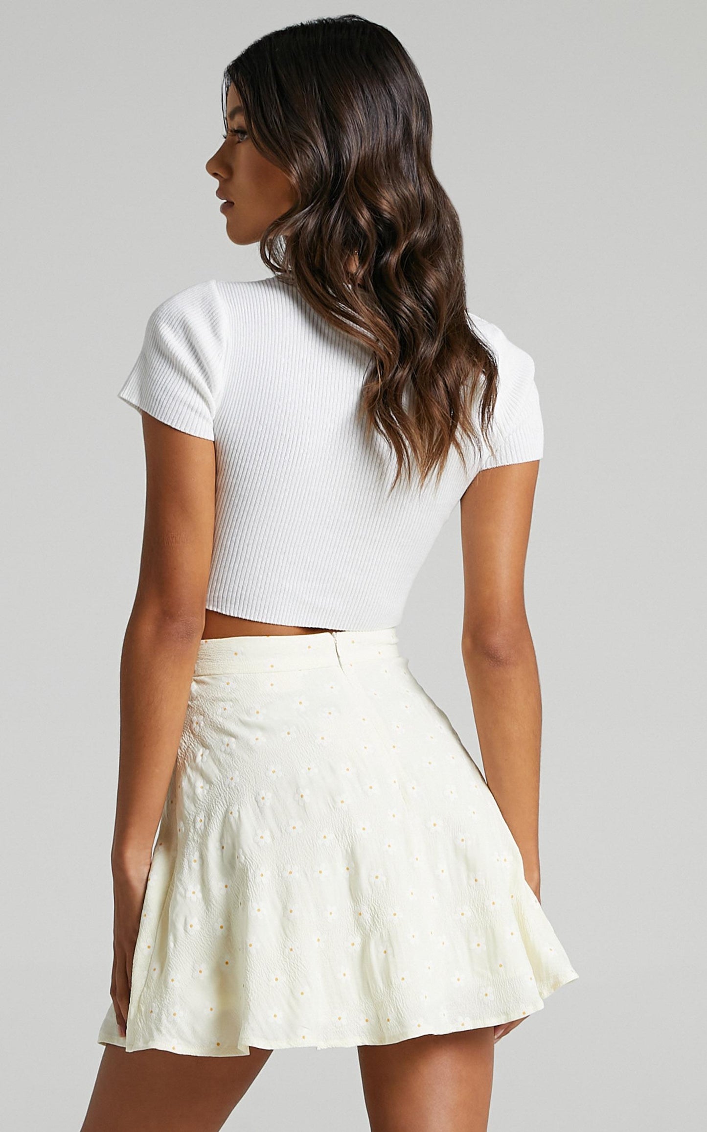 Calne Skirt in Yellow Floral