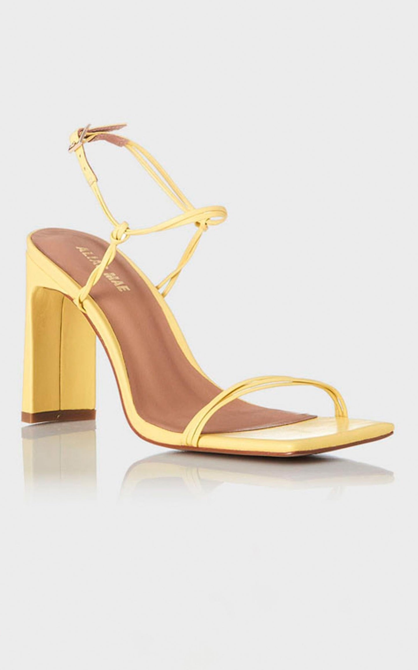 Alias Mae - Camellia Heels in Yellow Leather