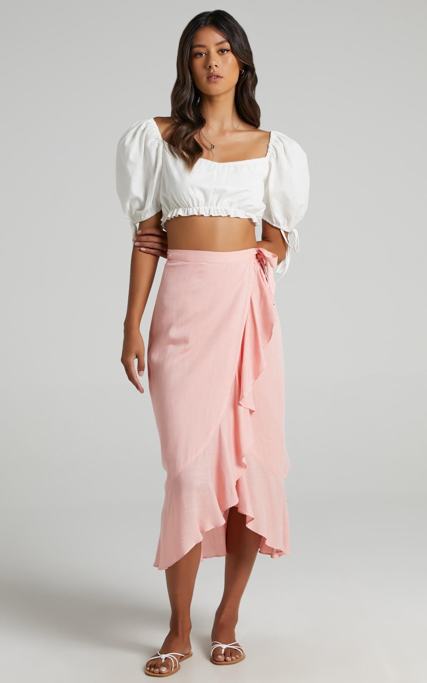Camellia Skirt in Peach