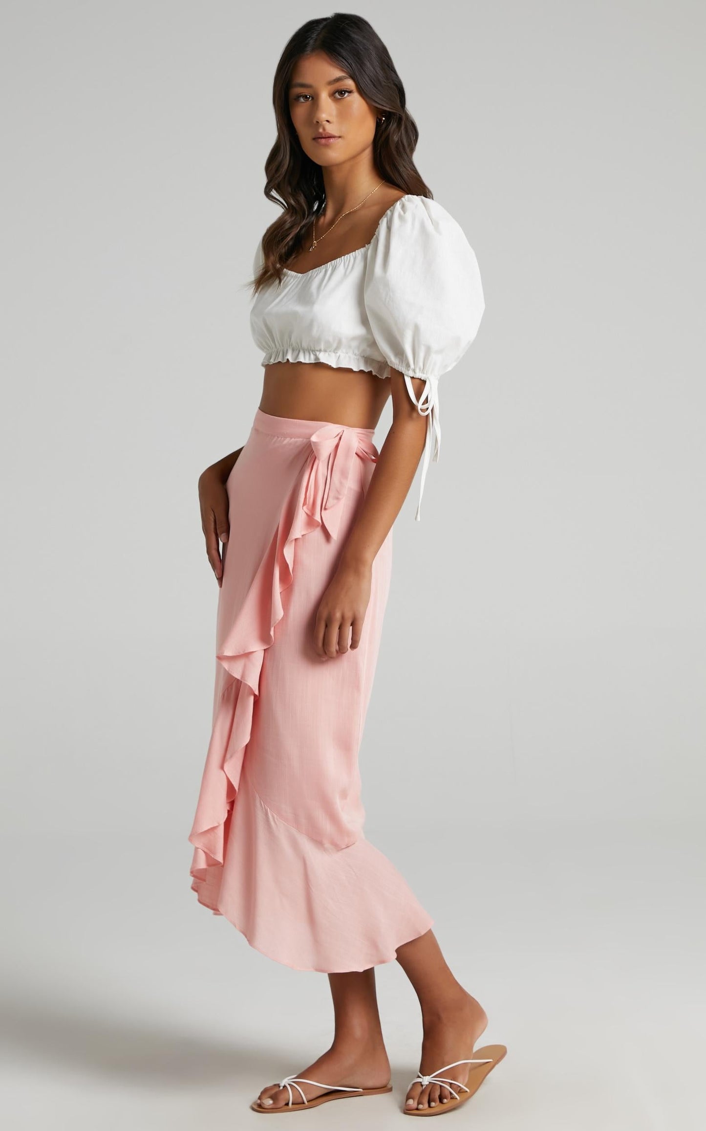Camellia Skirt in Peach