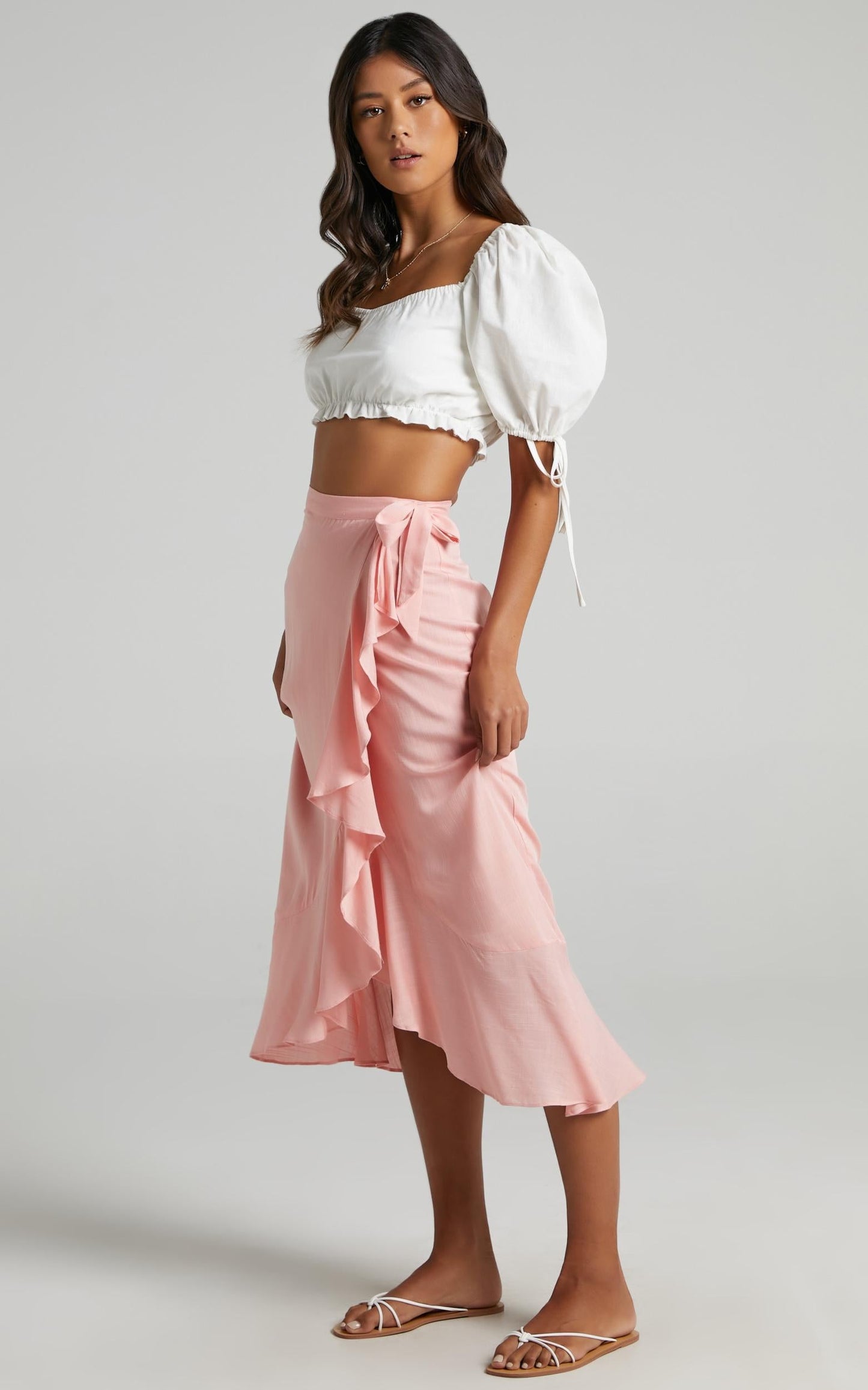 Camellia Skirt in Peach