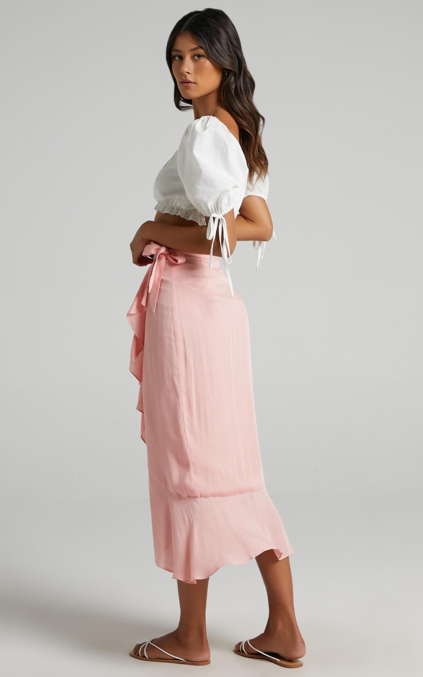 Camellia Skirt in Peach