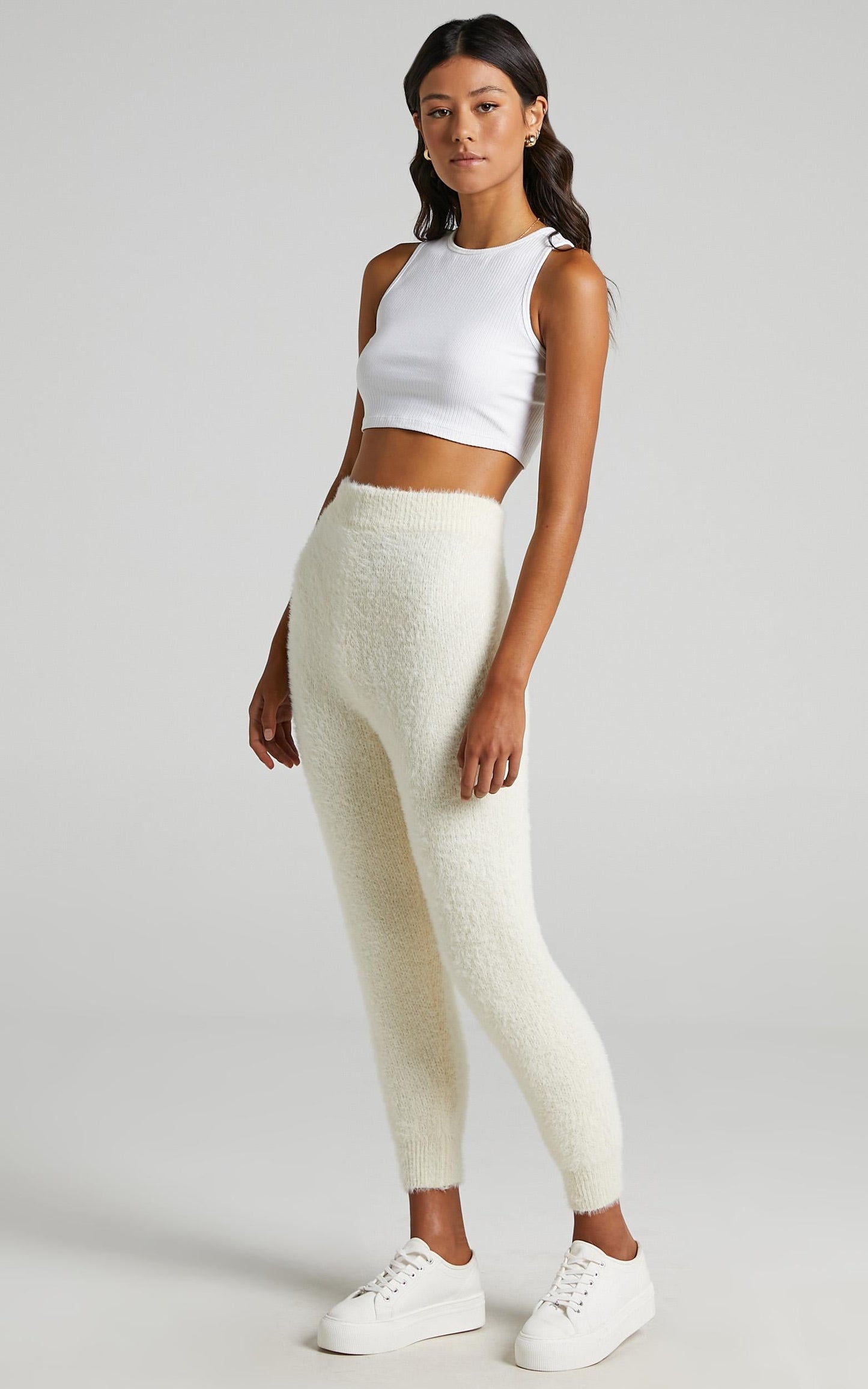 Carey Knit Pants in Cream