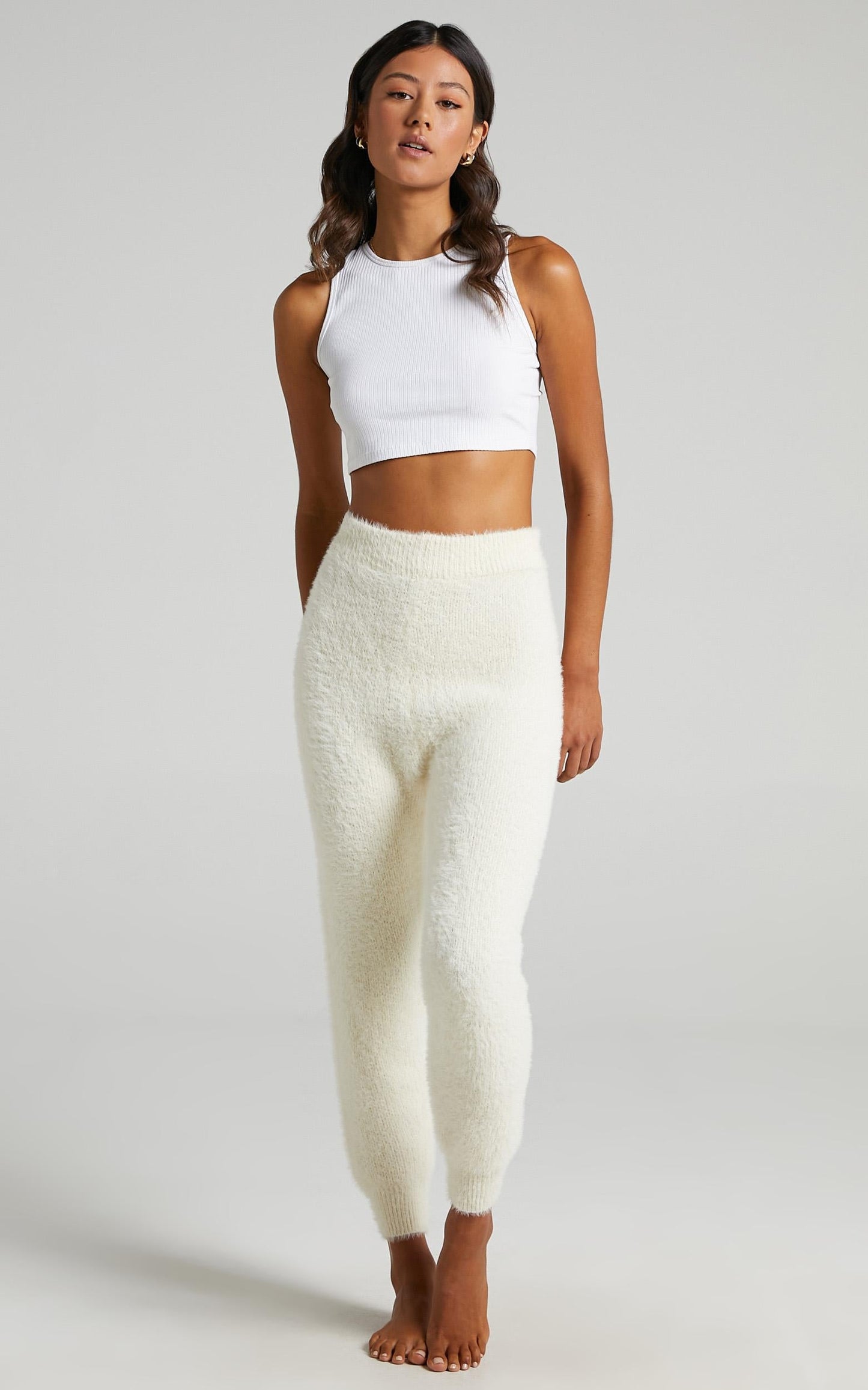 Carey Knit Pants in Cream