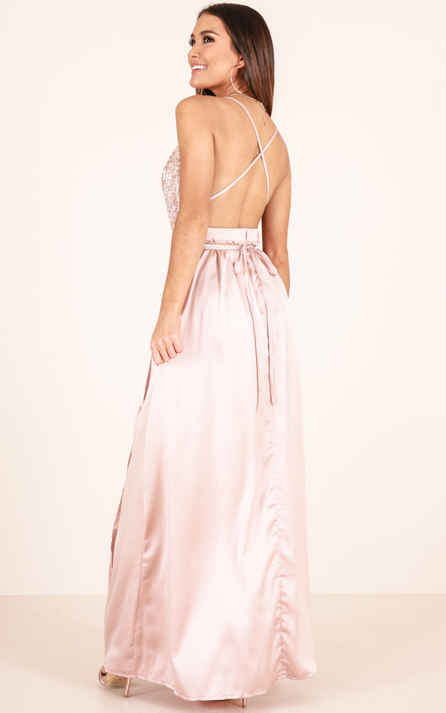 Carmen Maxi Dress In Blush