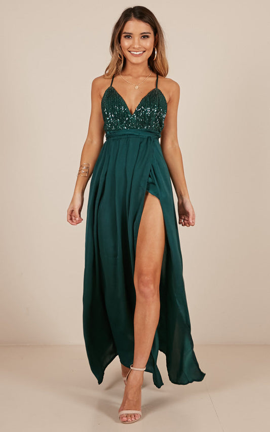 Carmen Maxi Dress In Green