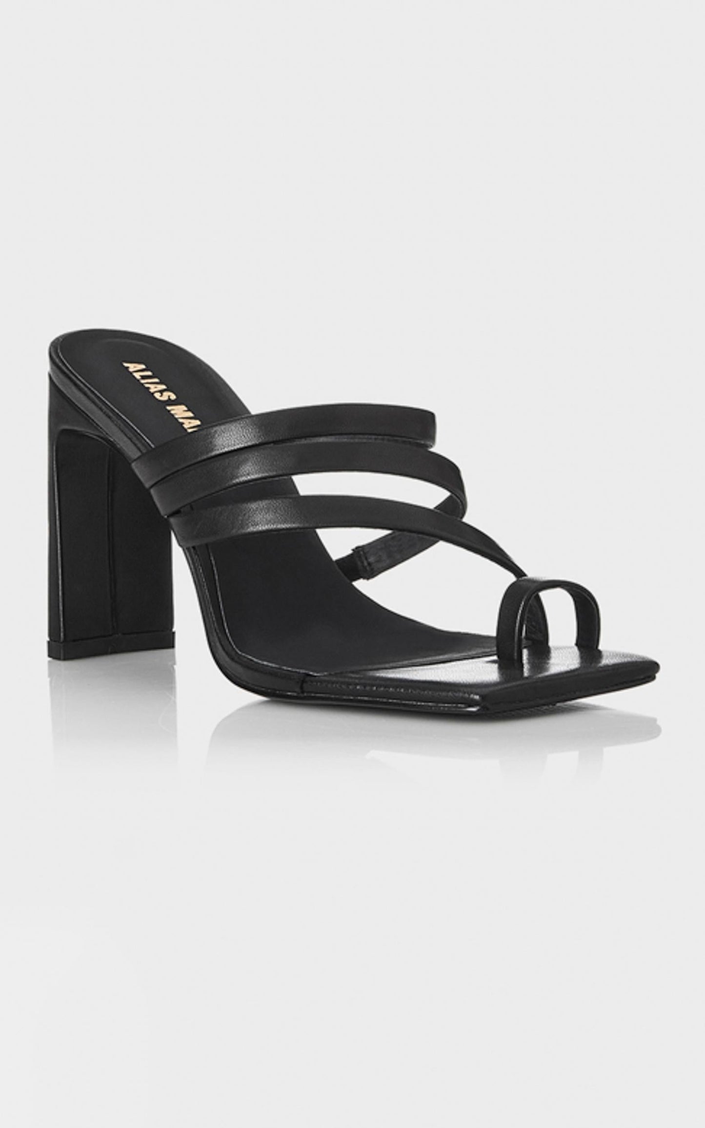 Alias Mae - Carrie Heels in Black Leather