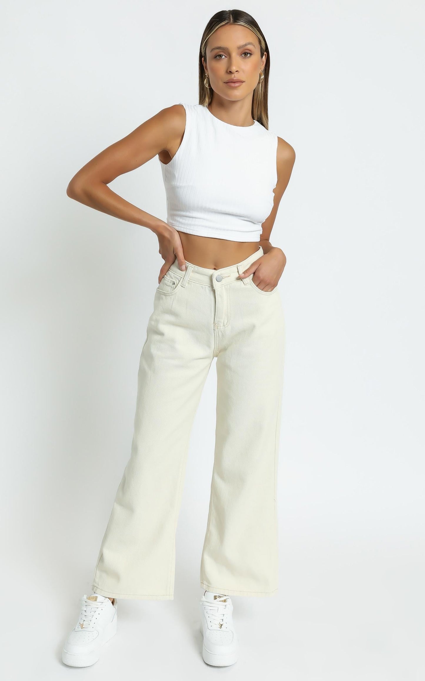 Casandra Jeans in Off White