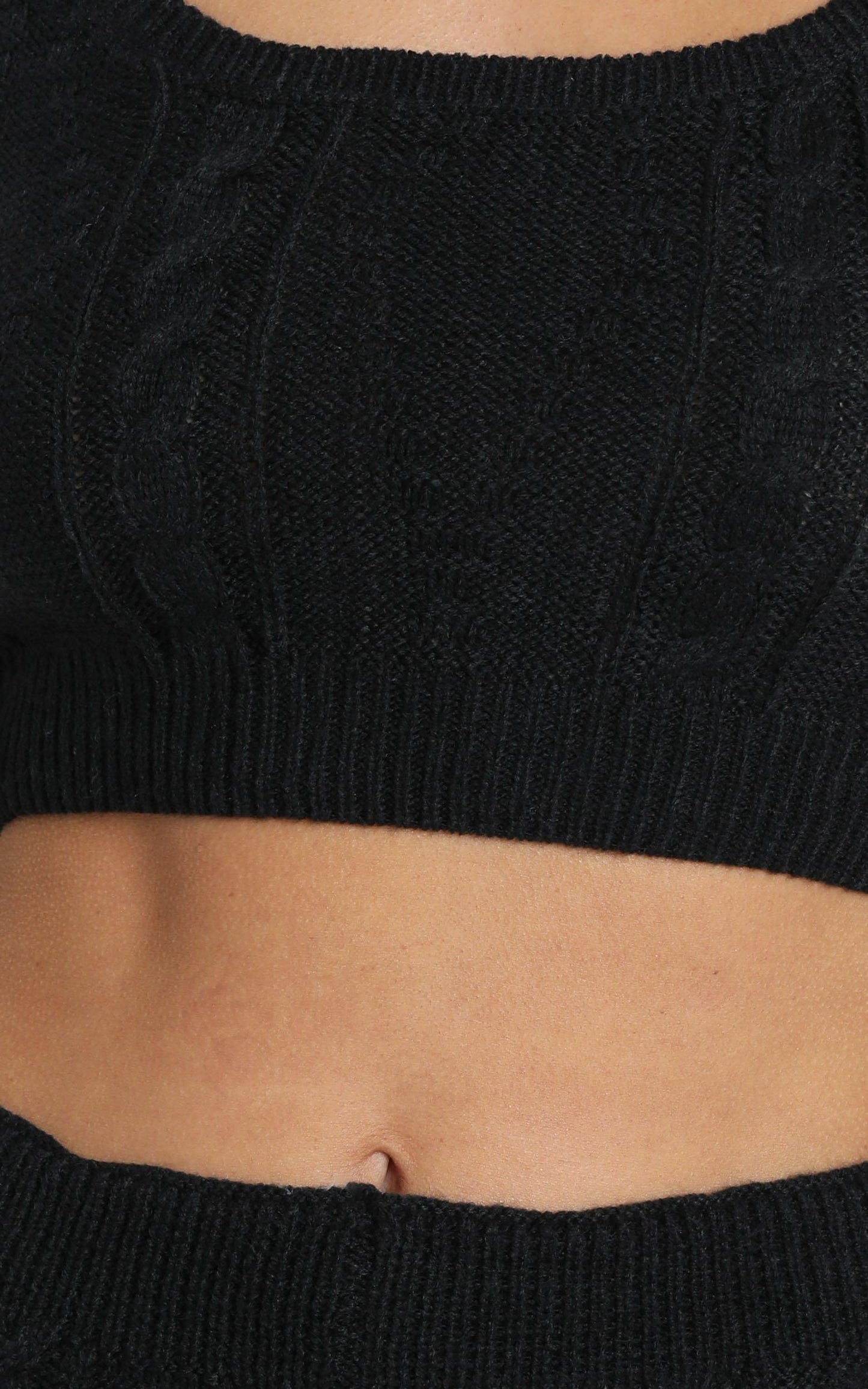 Cassidy Knit Two Piece Set in Black