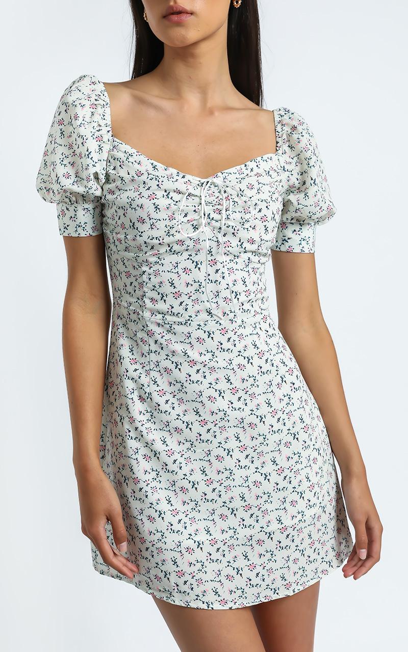 Catalina Dress in White Floral