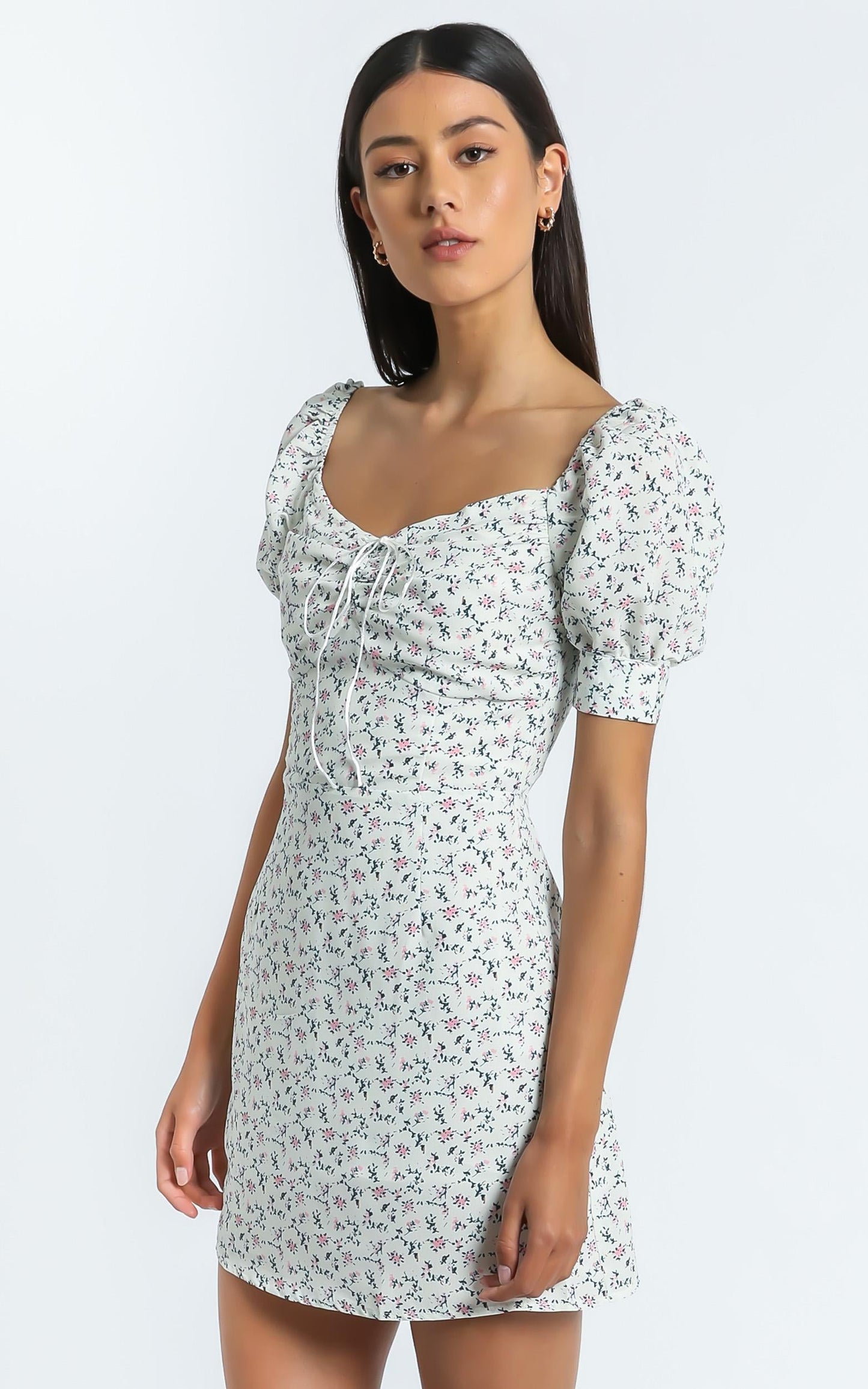 Catalina Dress in White Floral