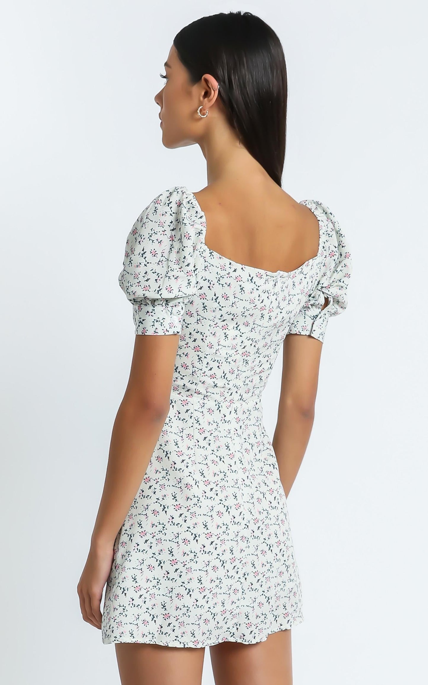 Catalina Dress in White Floral