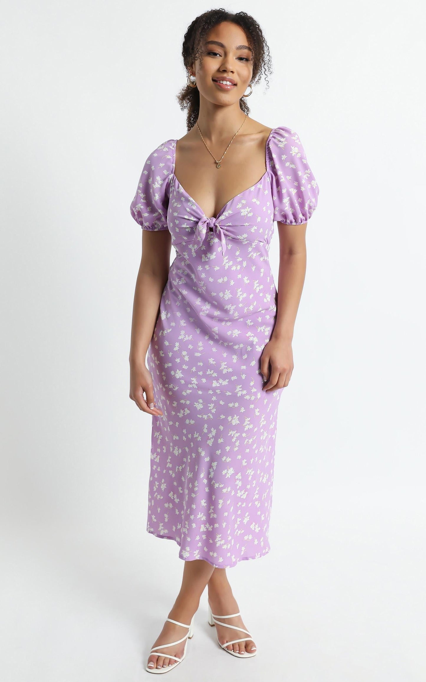 Cece Dress in Purple Floral