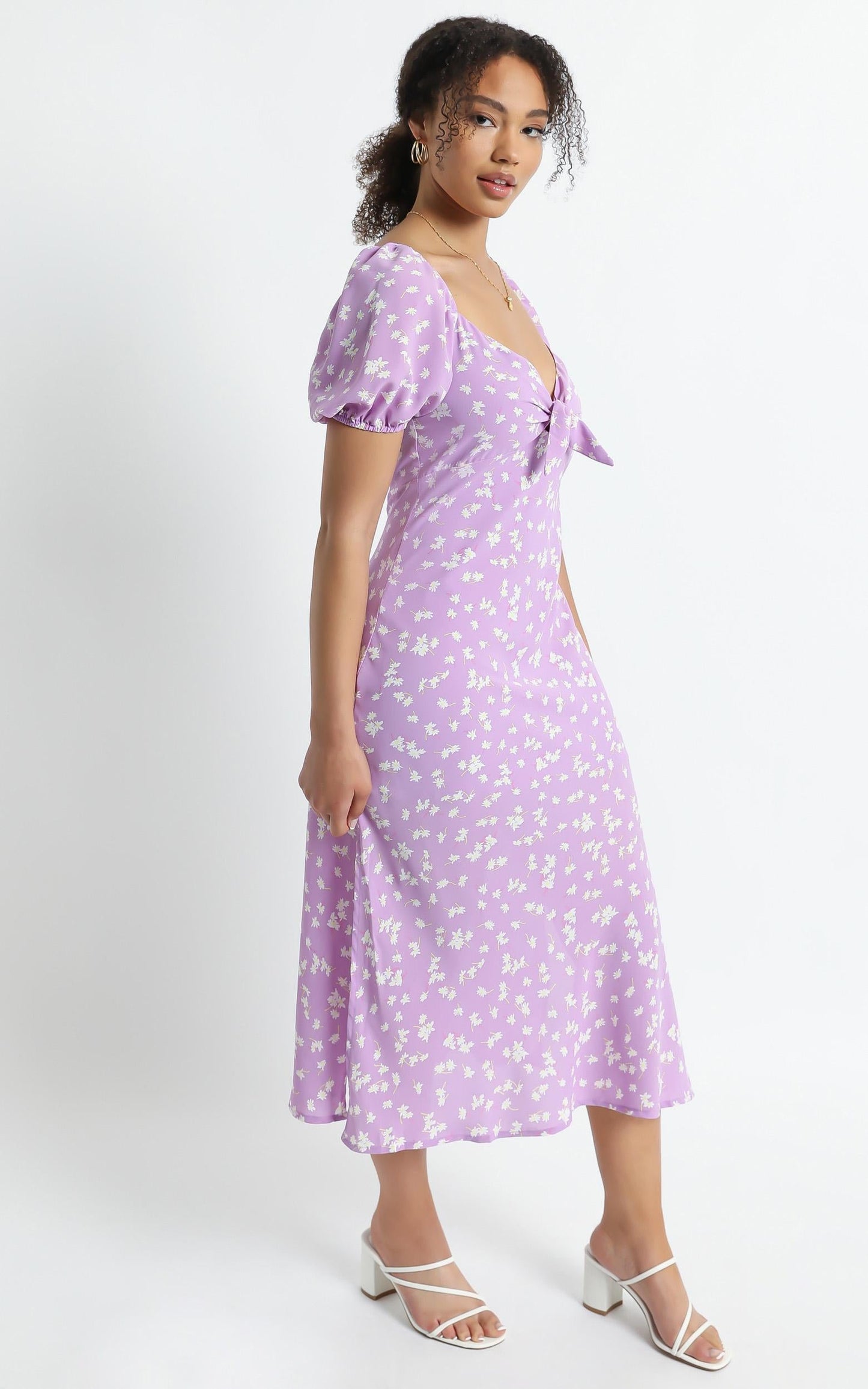 Cece Dress in Purple Floral