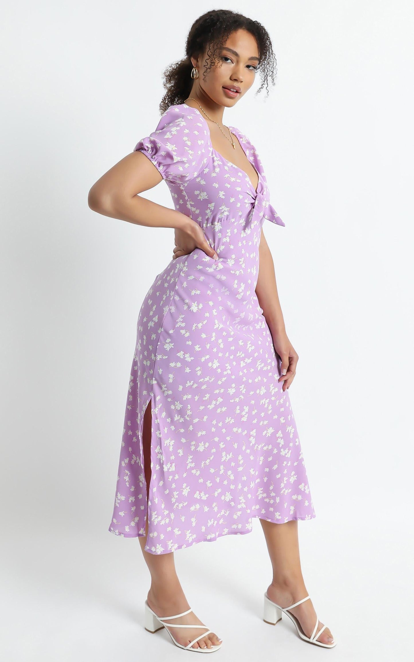 Cece Dress in Purple Floral