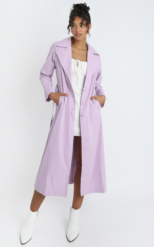 Cecile Trench Coat in Lilac