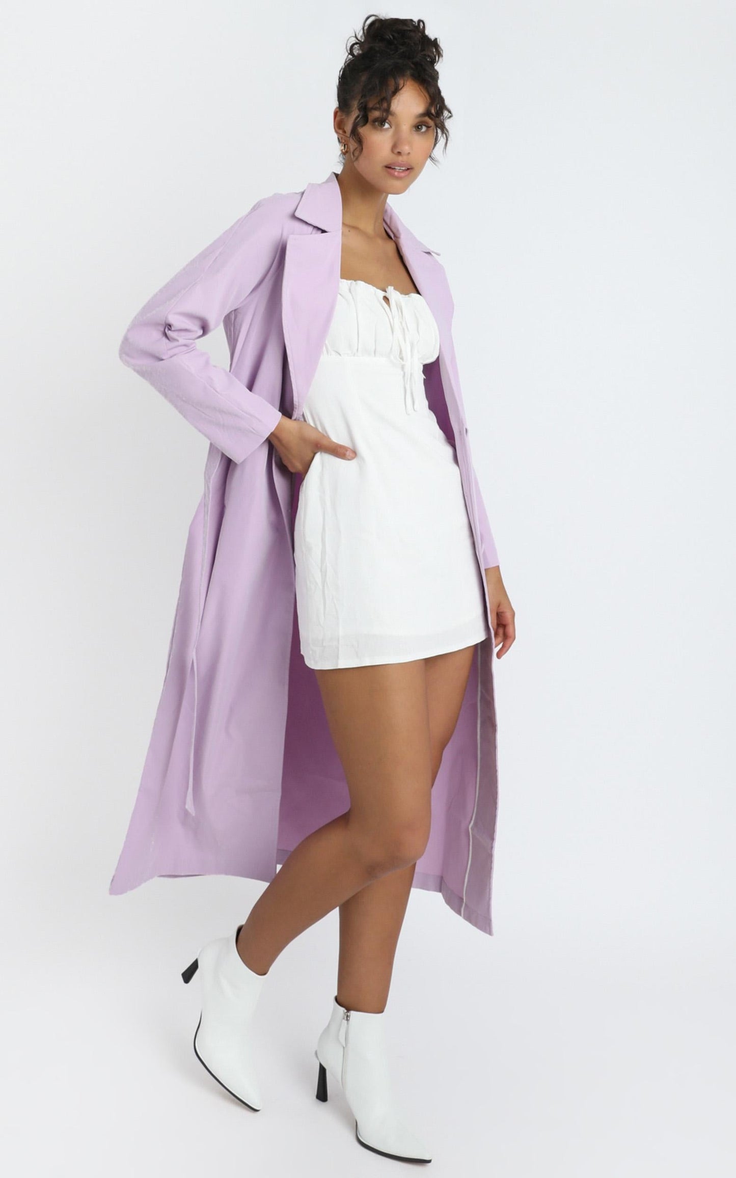 Cecile Trench Coat in Lilac