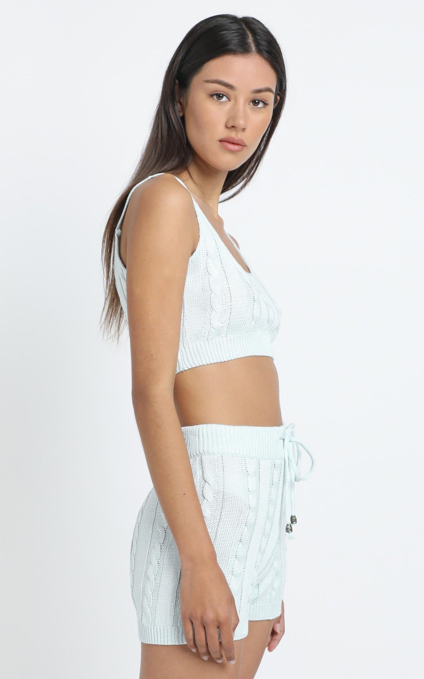 Celinna Knit Shorts in Grey