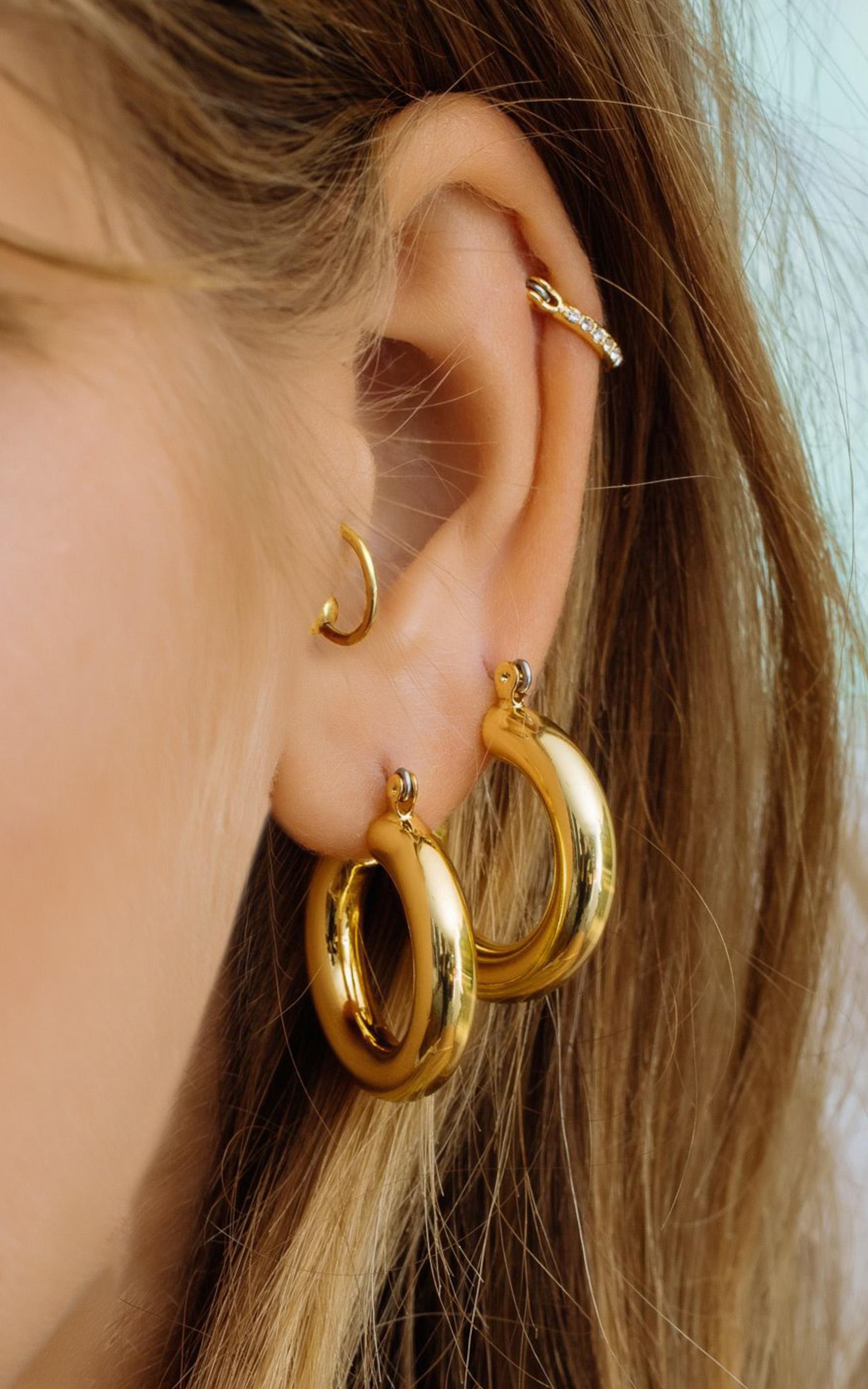 Luv AJ - The Baby Amalfi Tube Hoops in Gold