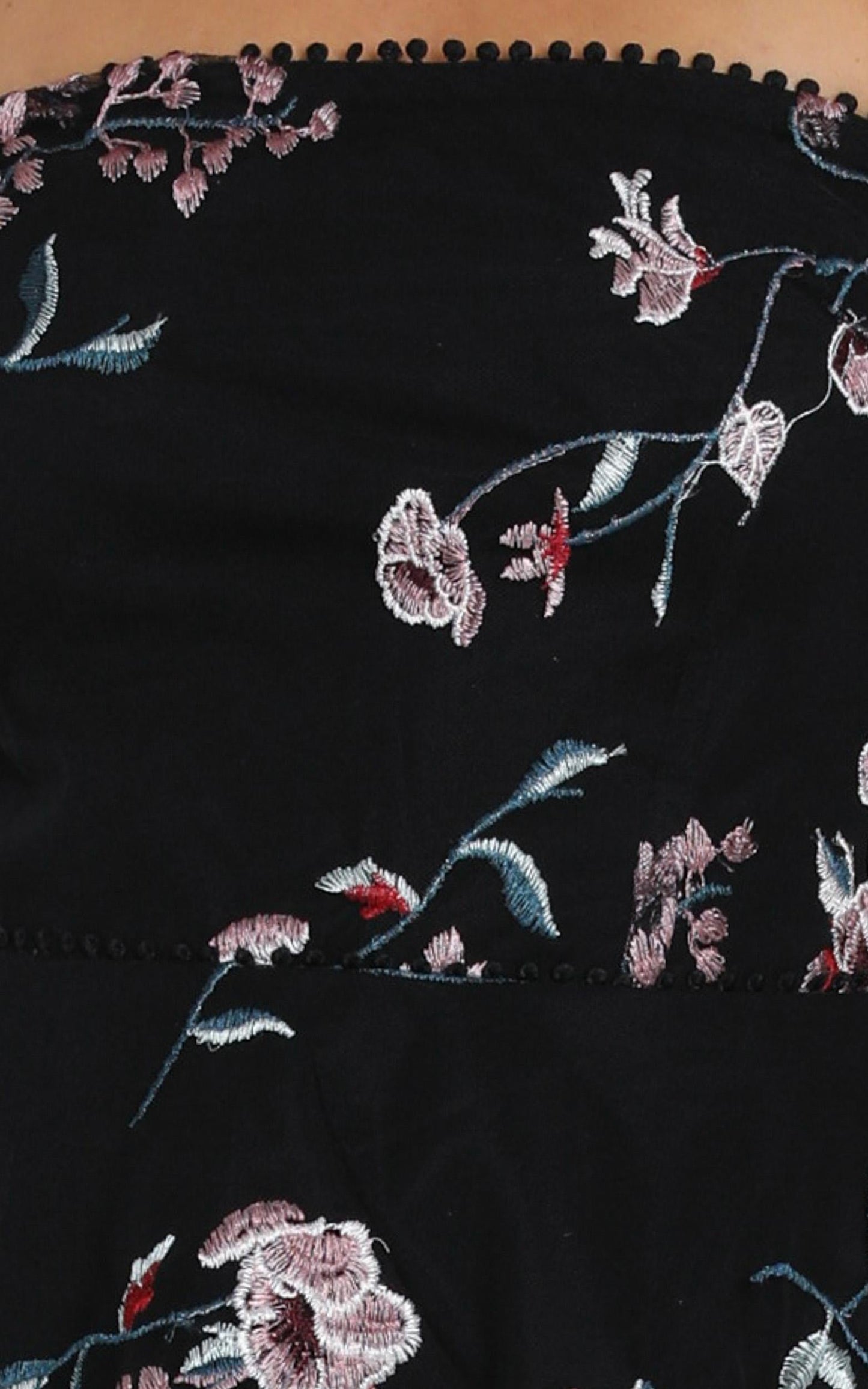Chic Honey Dress In Black Embroidery