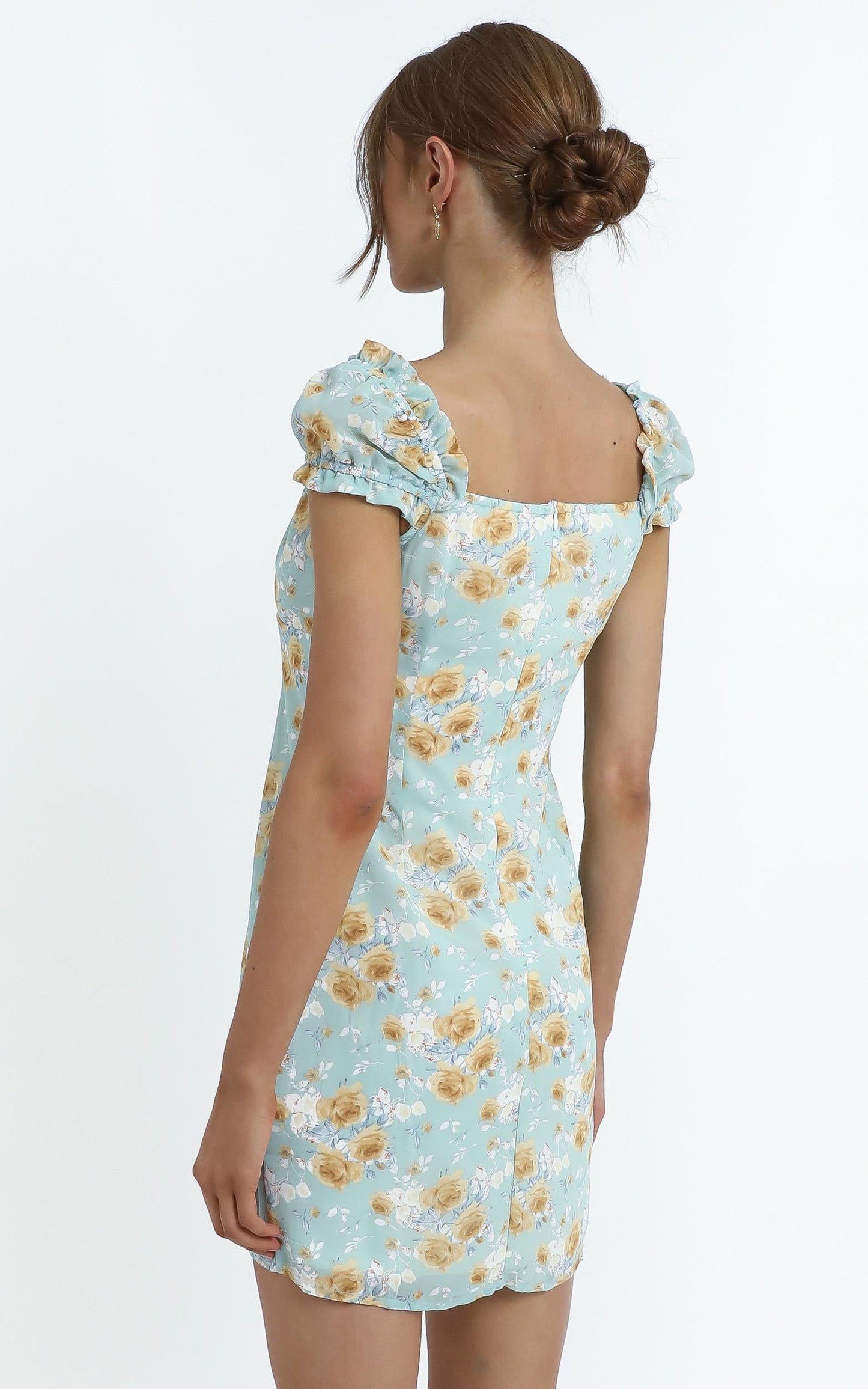Chadwick Dress in Teal Floral
