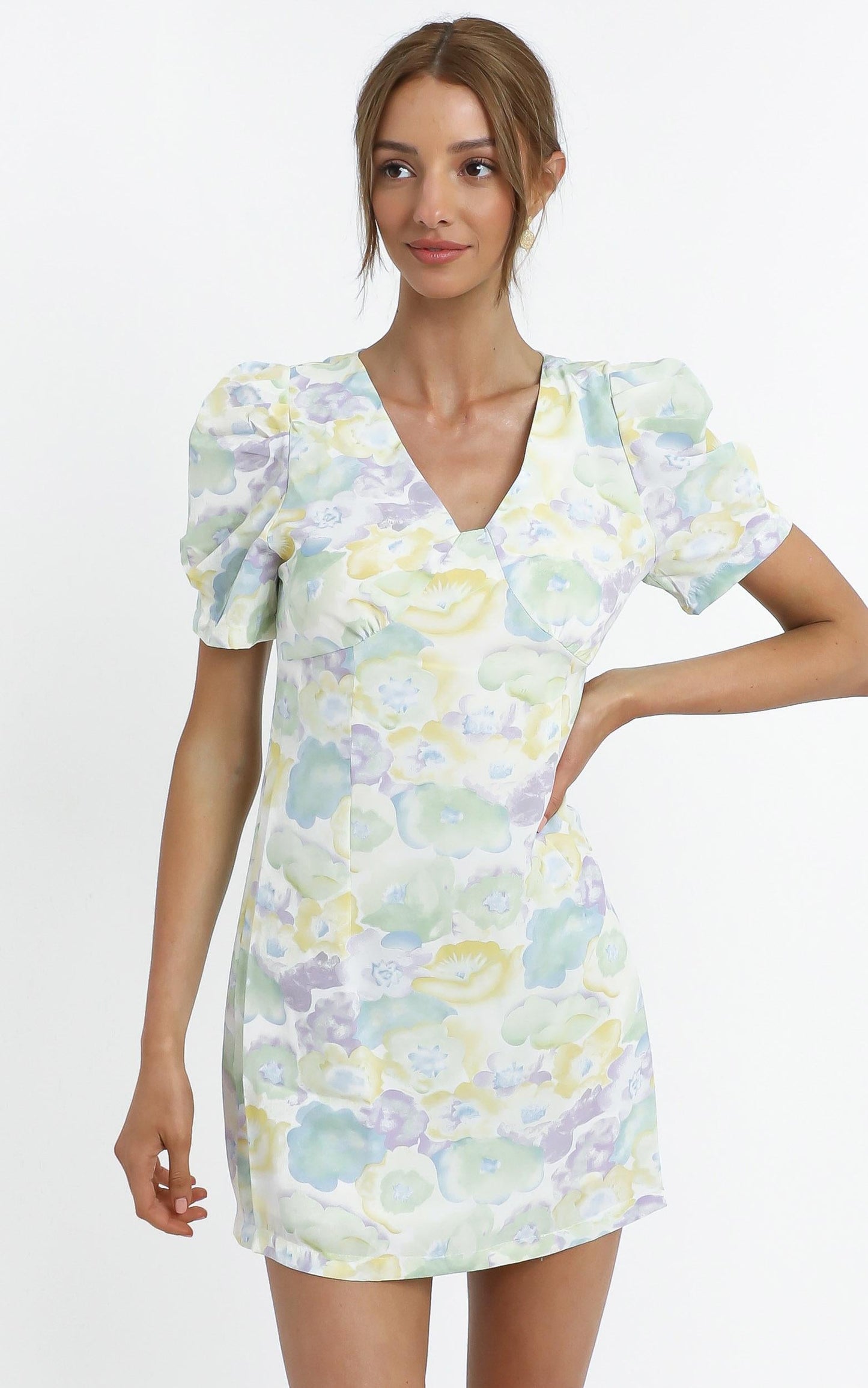 Chandler Dress in Blue Floral