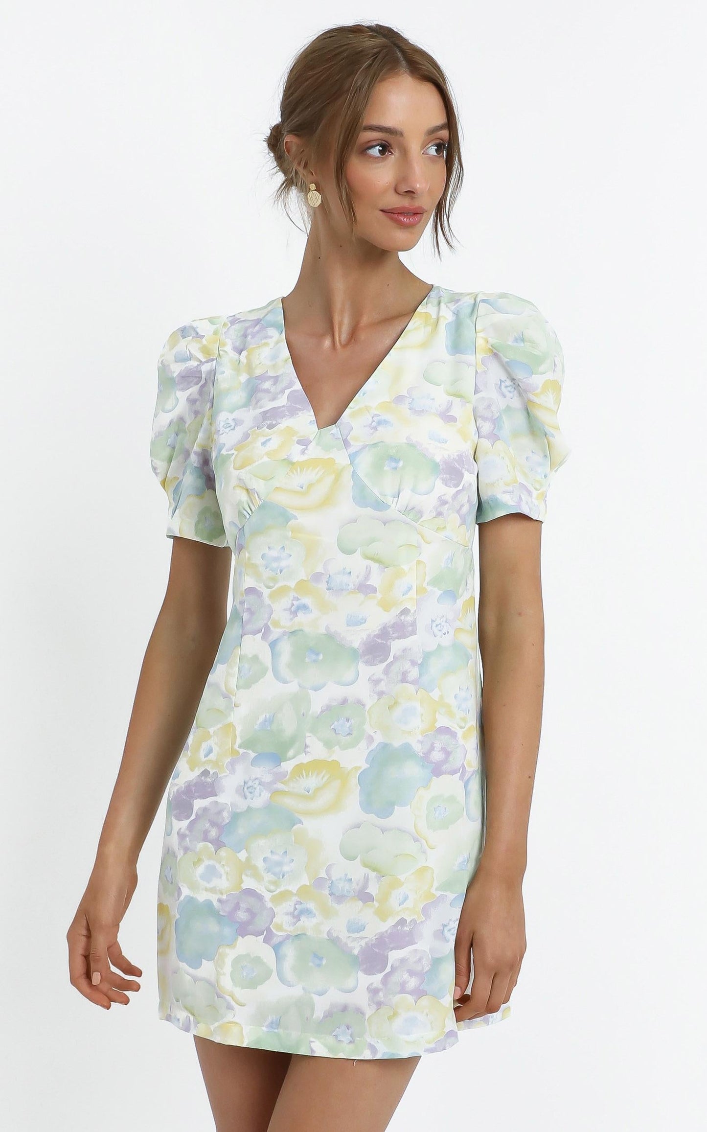 Chandler Dress in Blue Floral