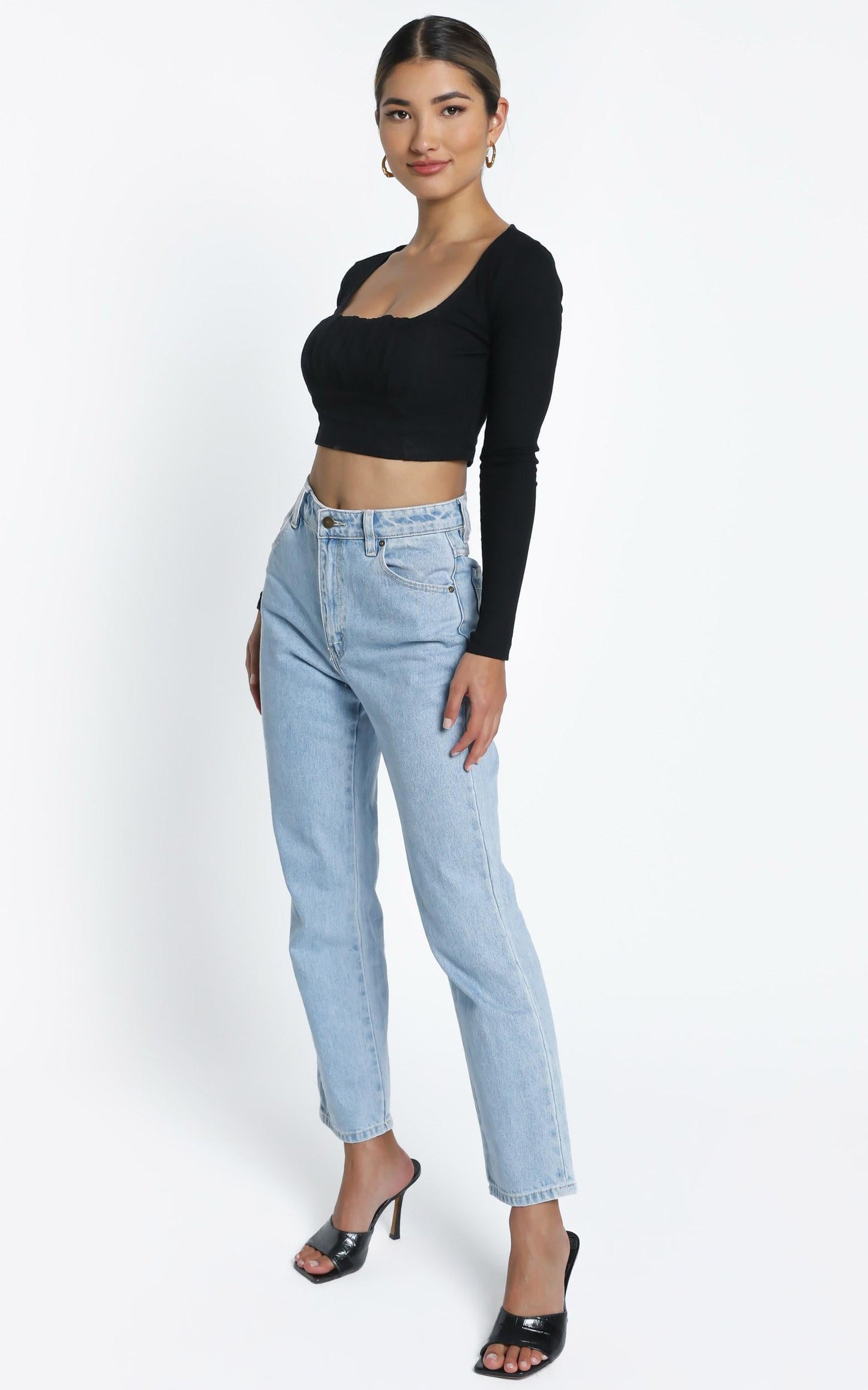 Chante Long Sleeve Top in Black