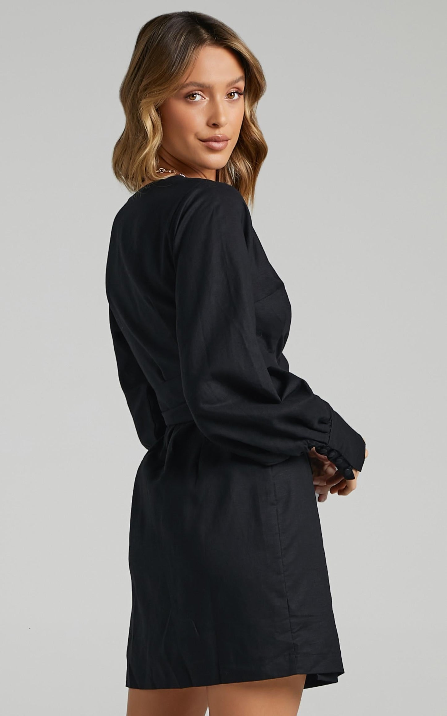 Charlie Holiday - Bella Wrap Dress in Black
