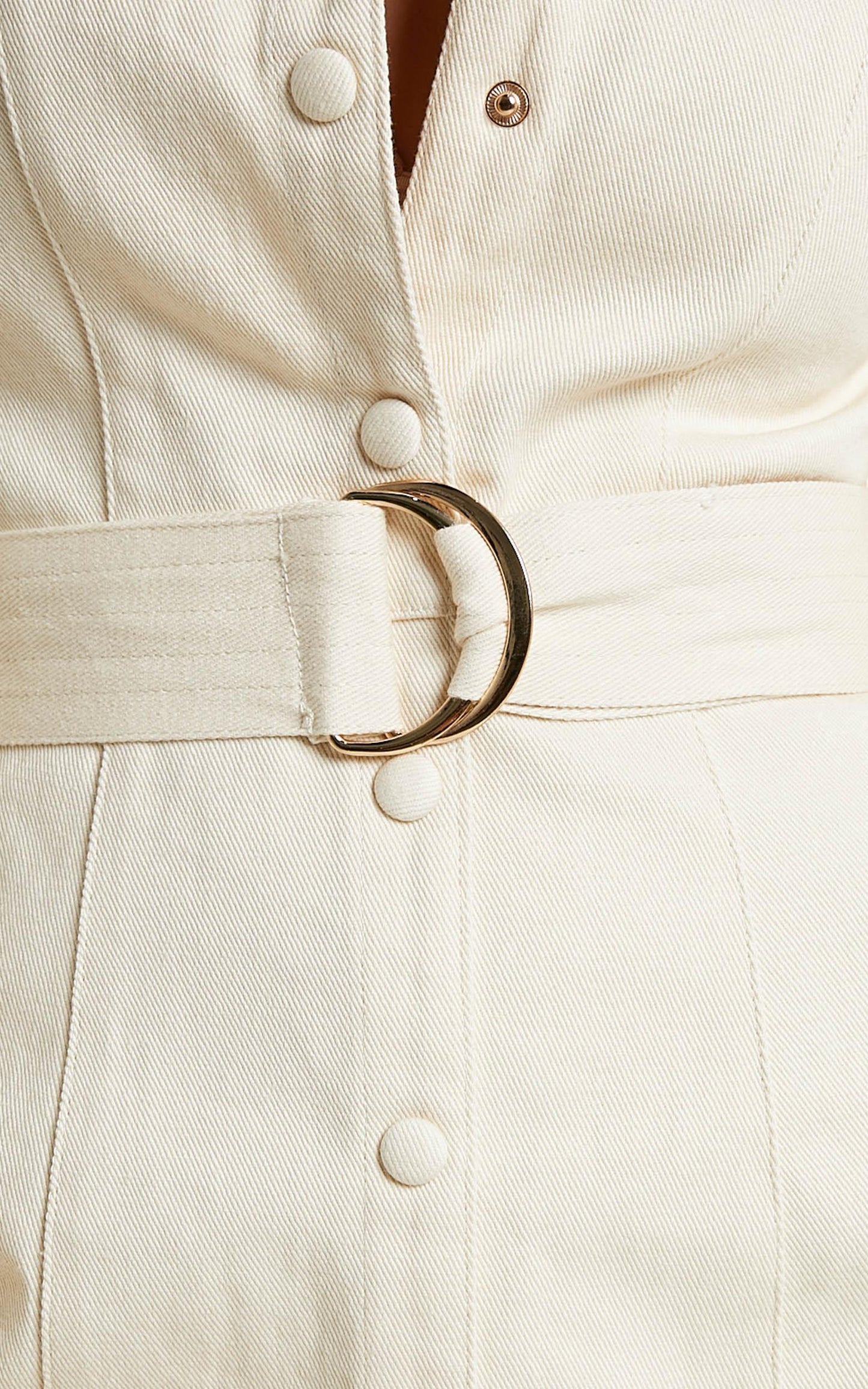 Charlie Holiday - Rogue Corduroy Dress in Oyster