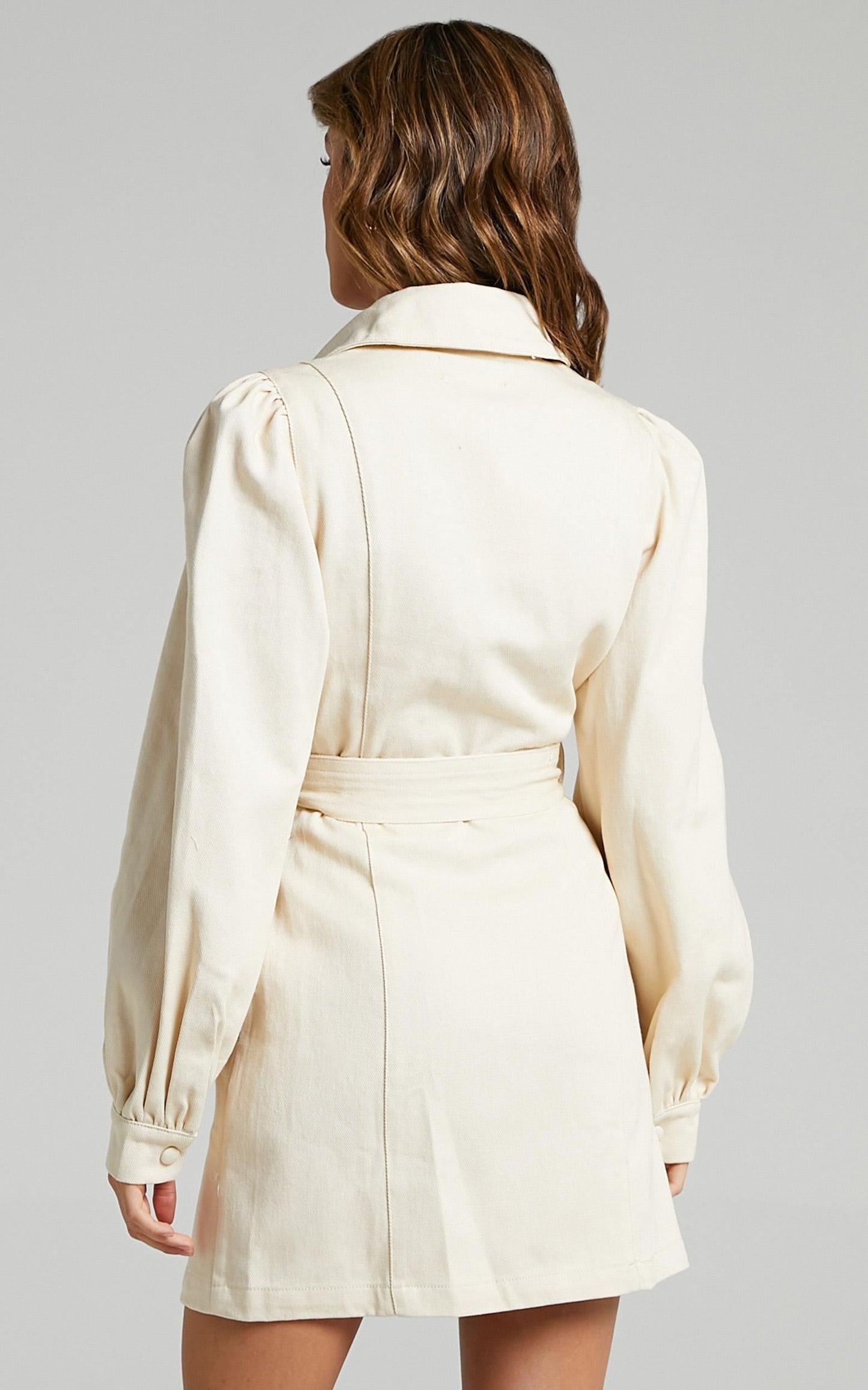 Charlie Holiday - Rogue Corduroy Dress in Oyster