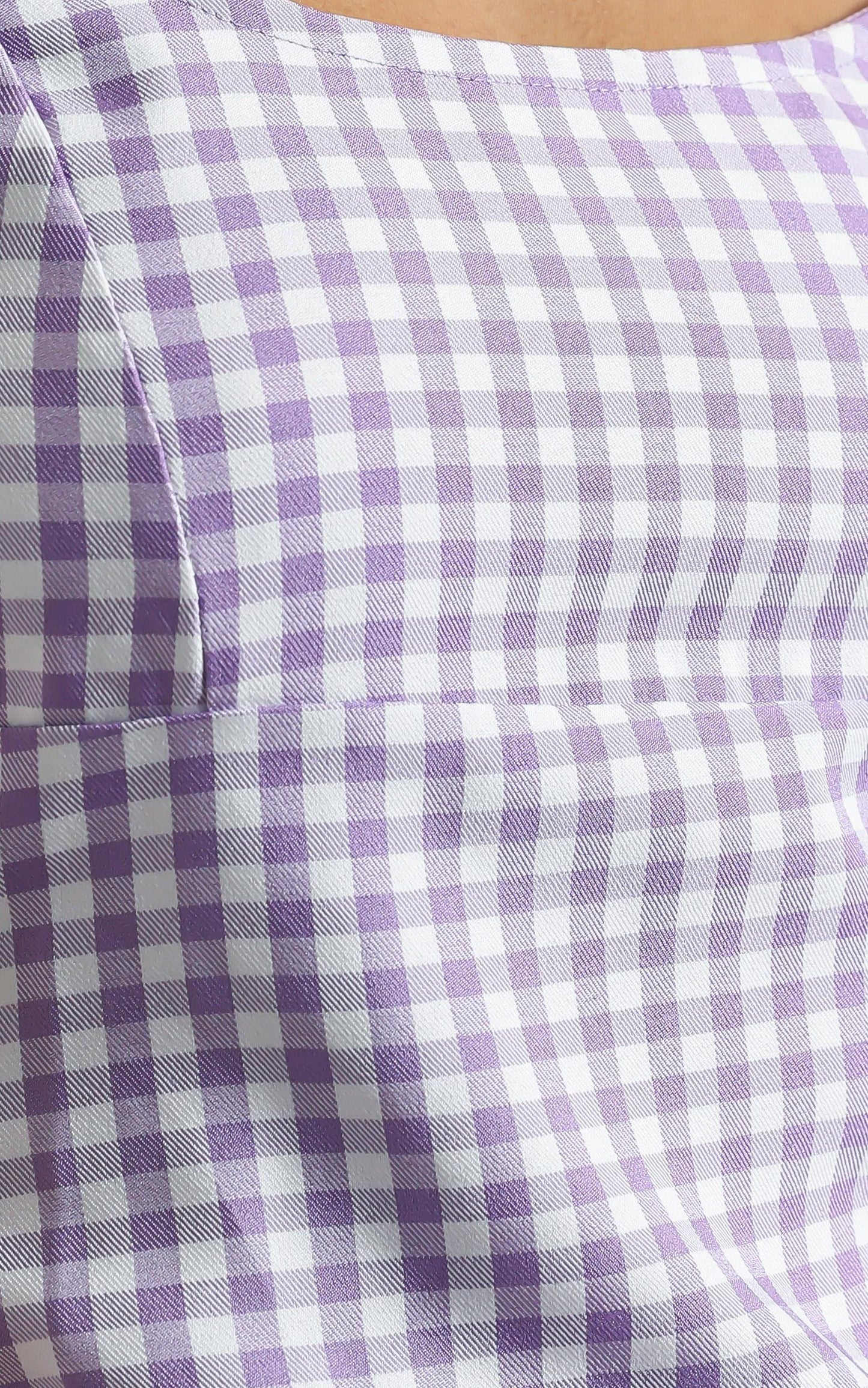 Elsie Dress in Purple Check