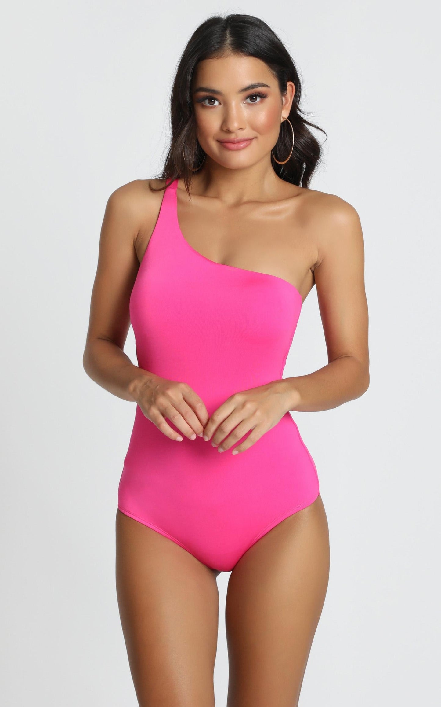 Checked In Bodysuit in Hot Pink