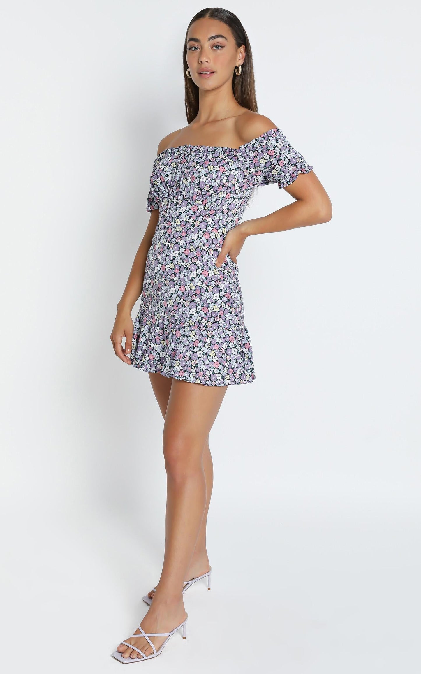 Cherish Dress in Purple Floral