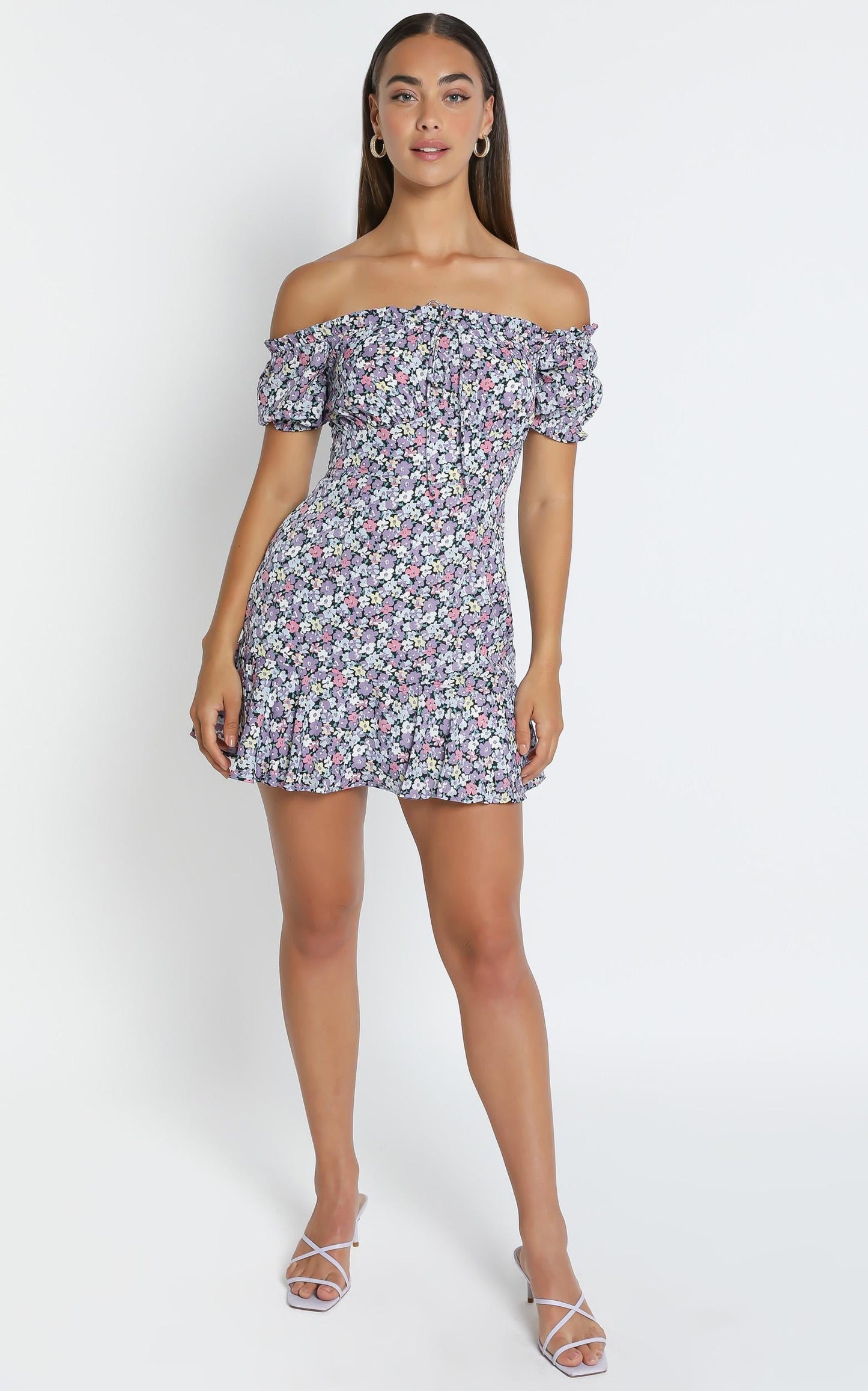 Cherish Dress in Purple Floral