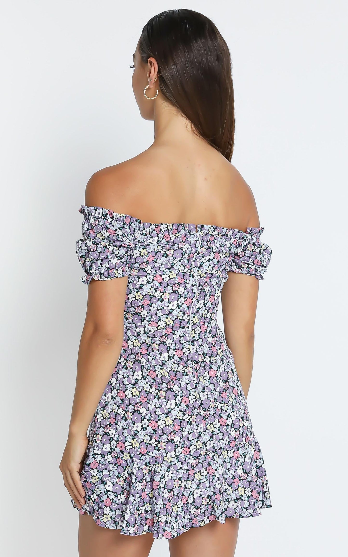 Cherish Dress in Purple Floral