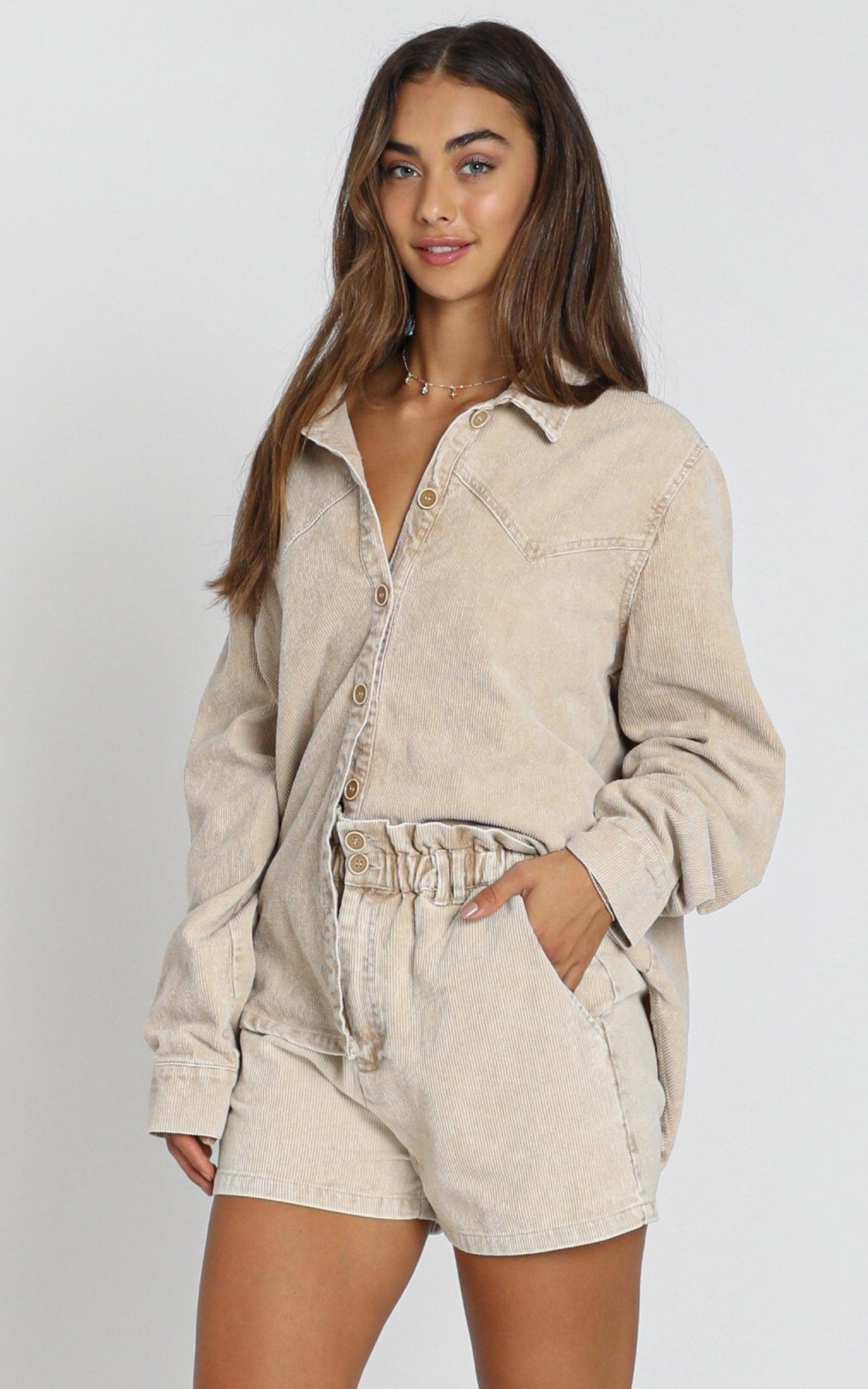 Cheshire Shorts in Taupe