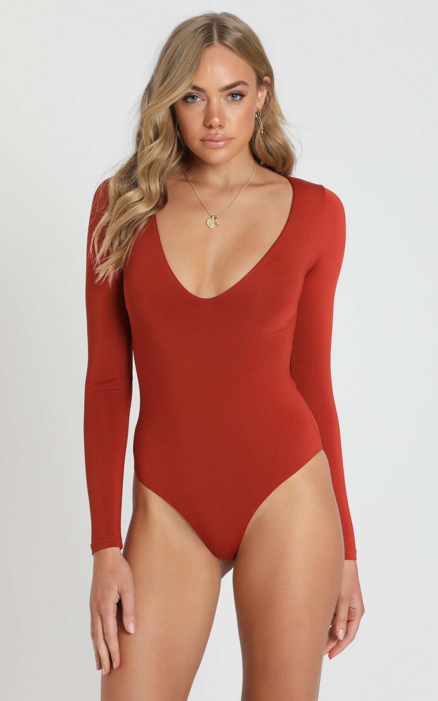No Chills Bodysuit In Rust