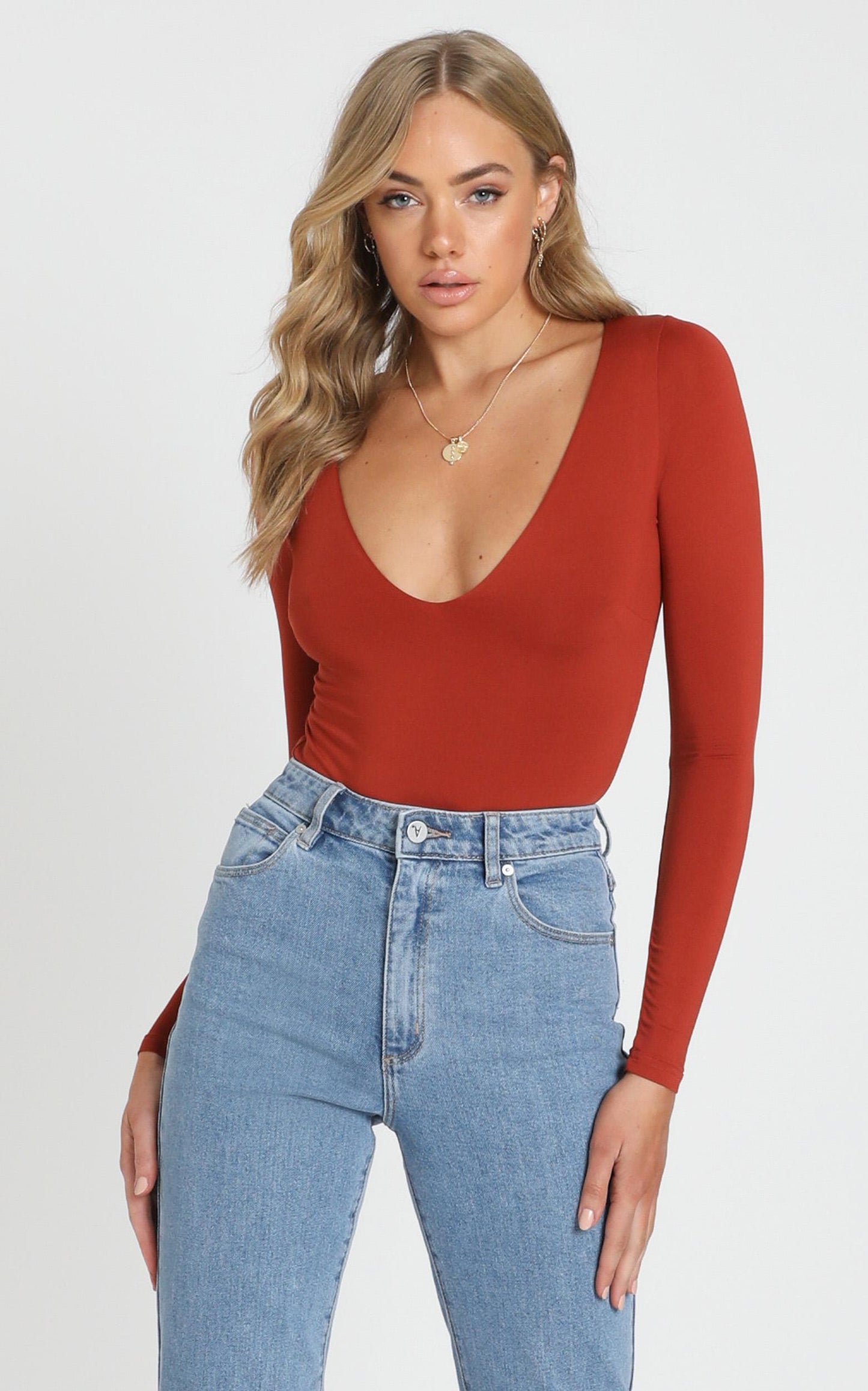No Chills Bodysuit In Rust